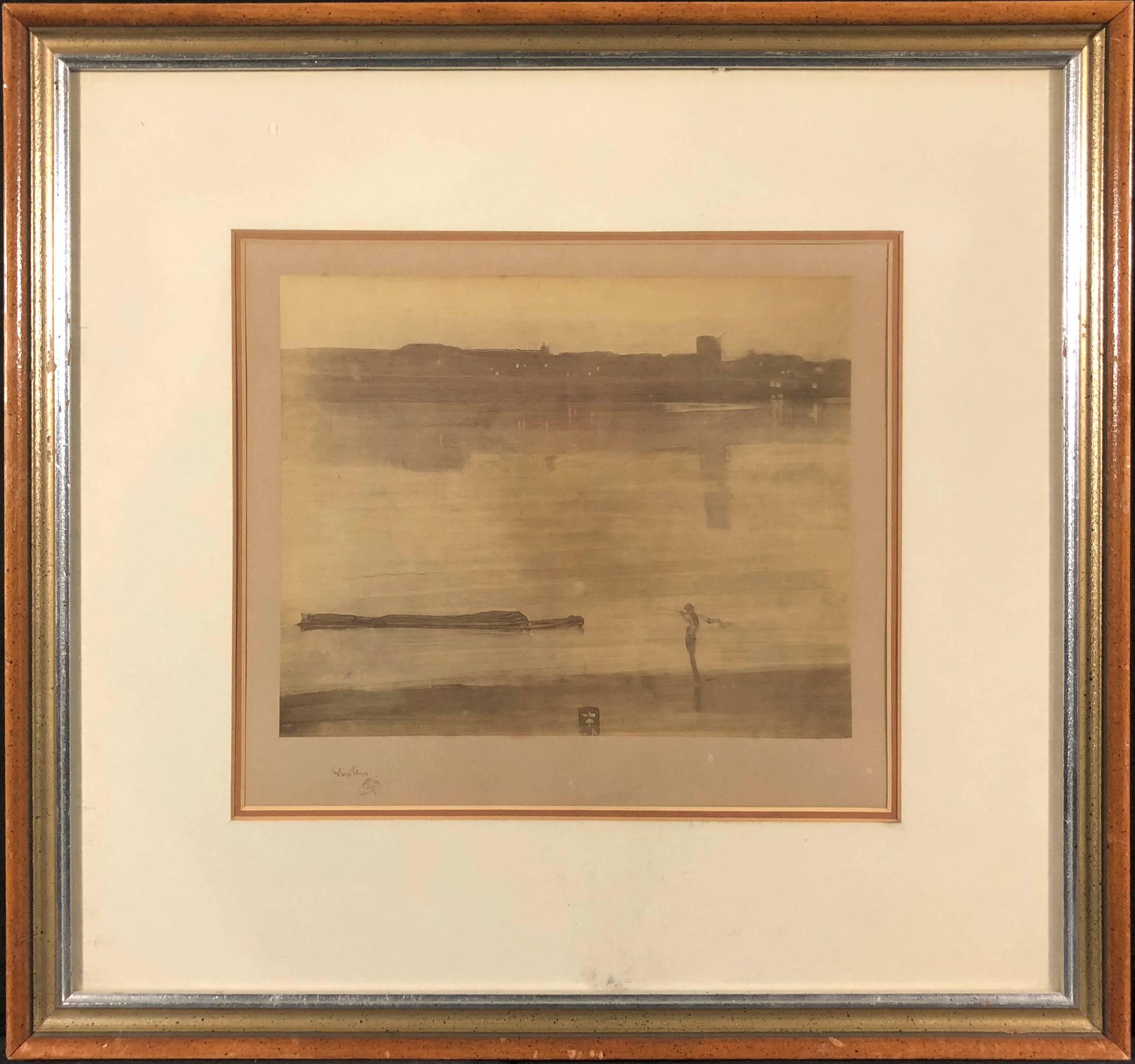 Nocturne, Blue and Silver, Chelsea - Print by James Abbott McNeill Whistler