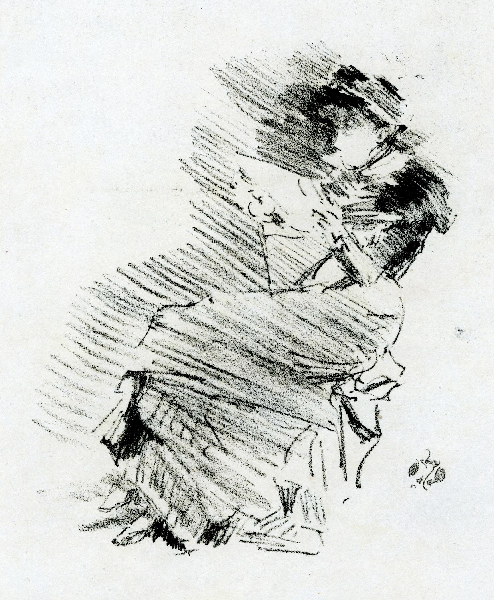 James Abbott McNeill Whistler Figurative Print - Reading