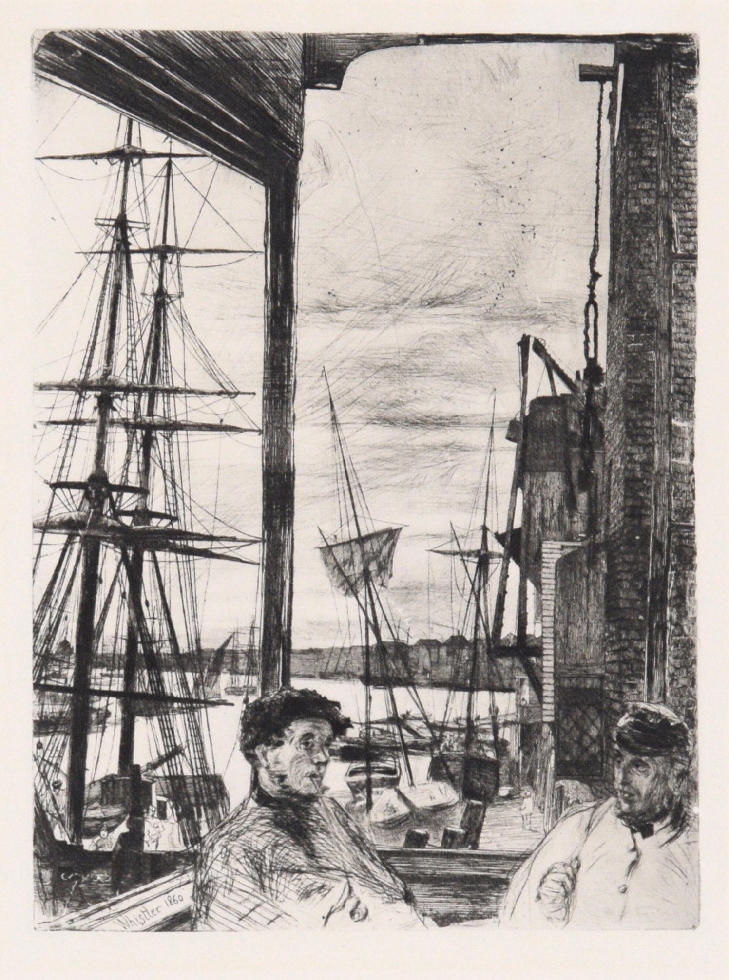 Rotherhithe (Wapping) - Drypoint Etching - Print by James Abbott McNeill Whistler