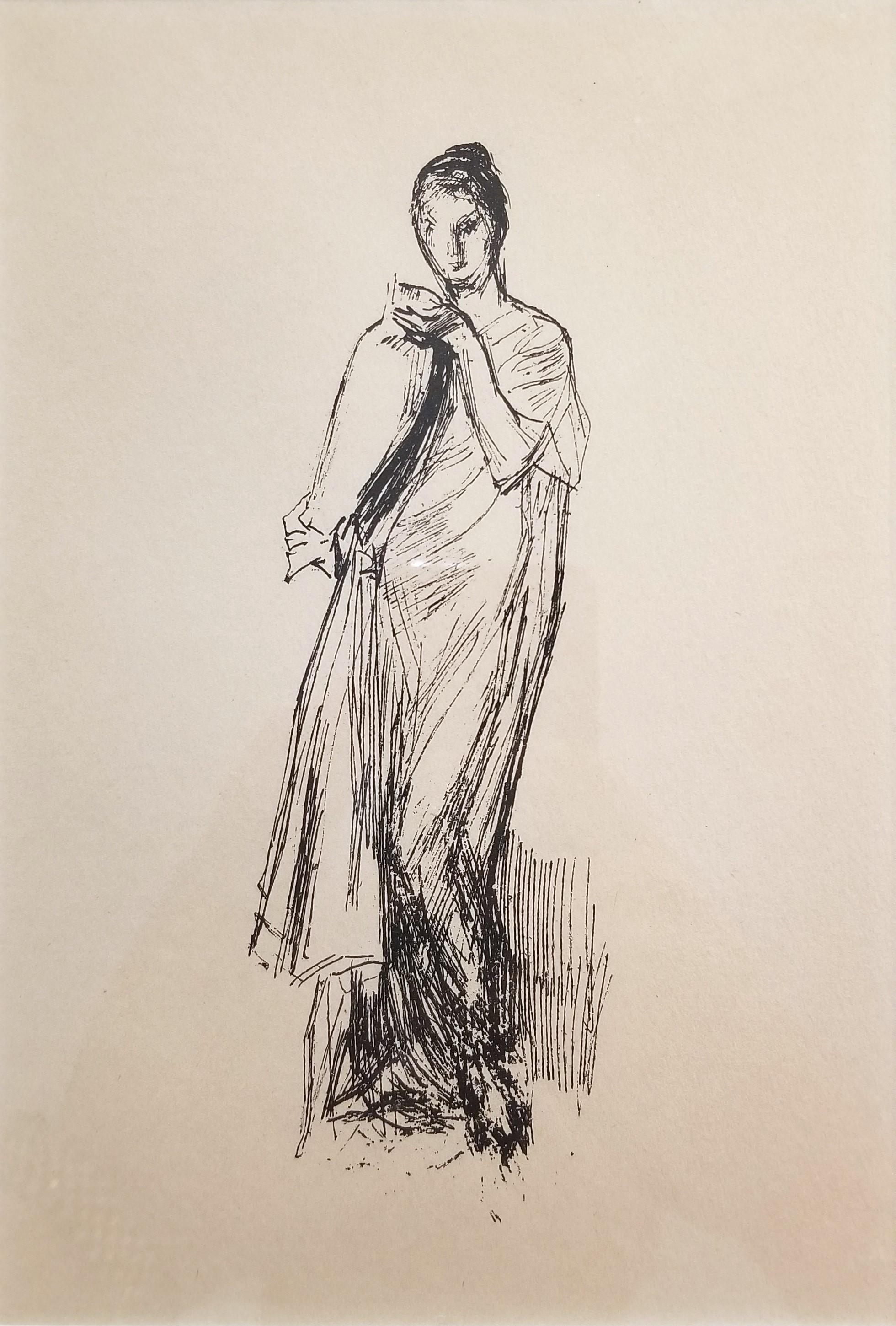 Set of Three Lithographs after James Abbott McNeill Whistler /// Figurative Lady For Sale 14