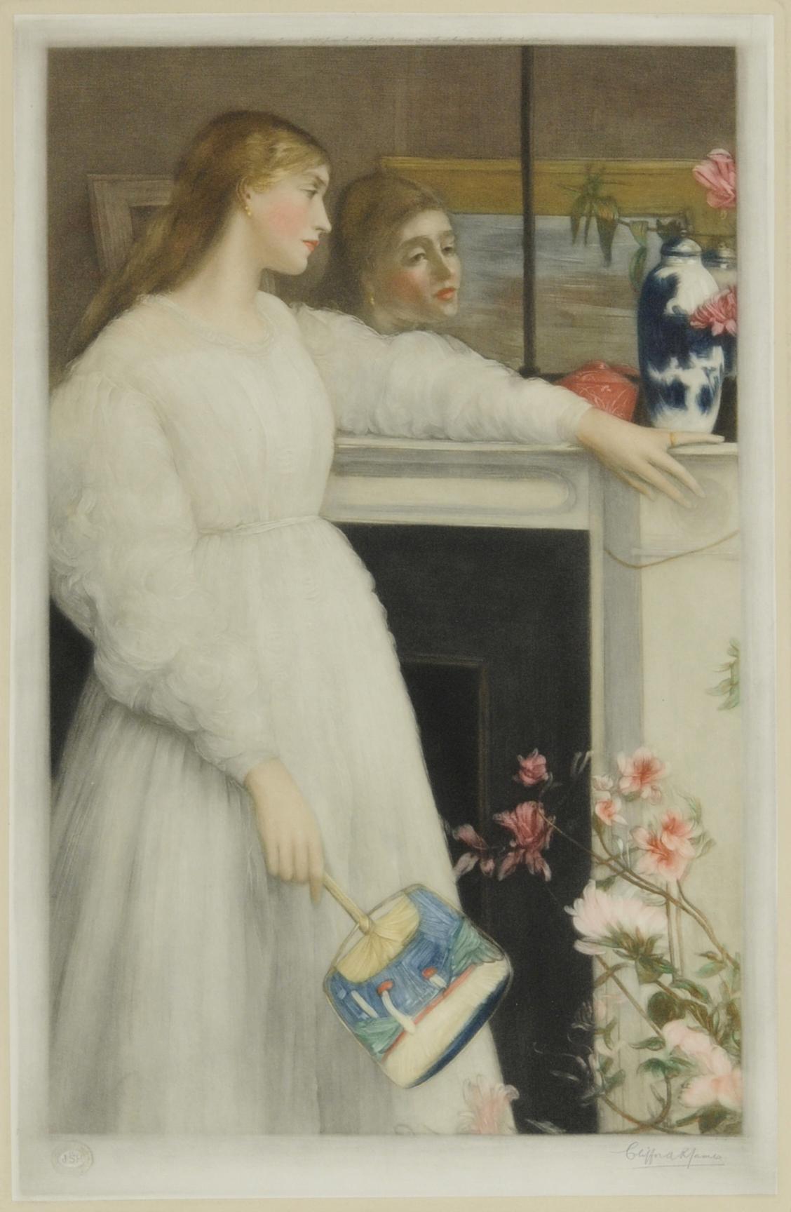 James Abbott McNeill Whistler Figurative Print - Symphony in White No. 2, The Little White Girl