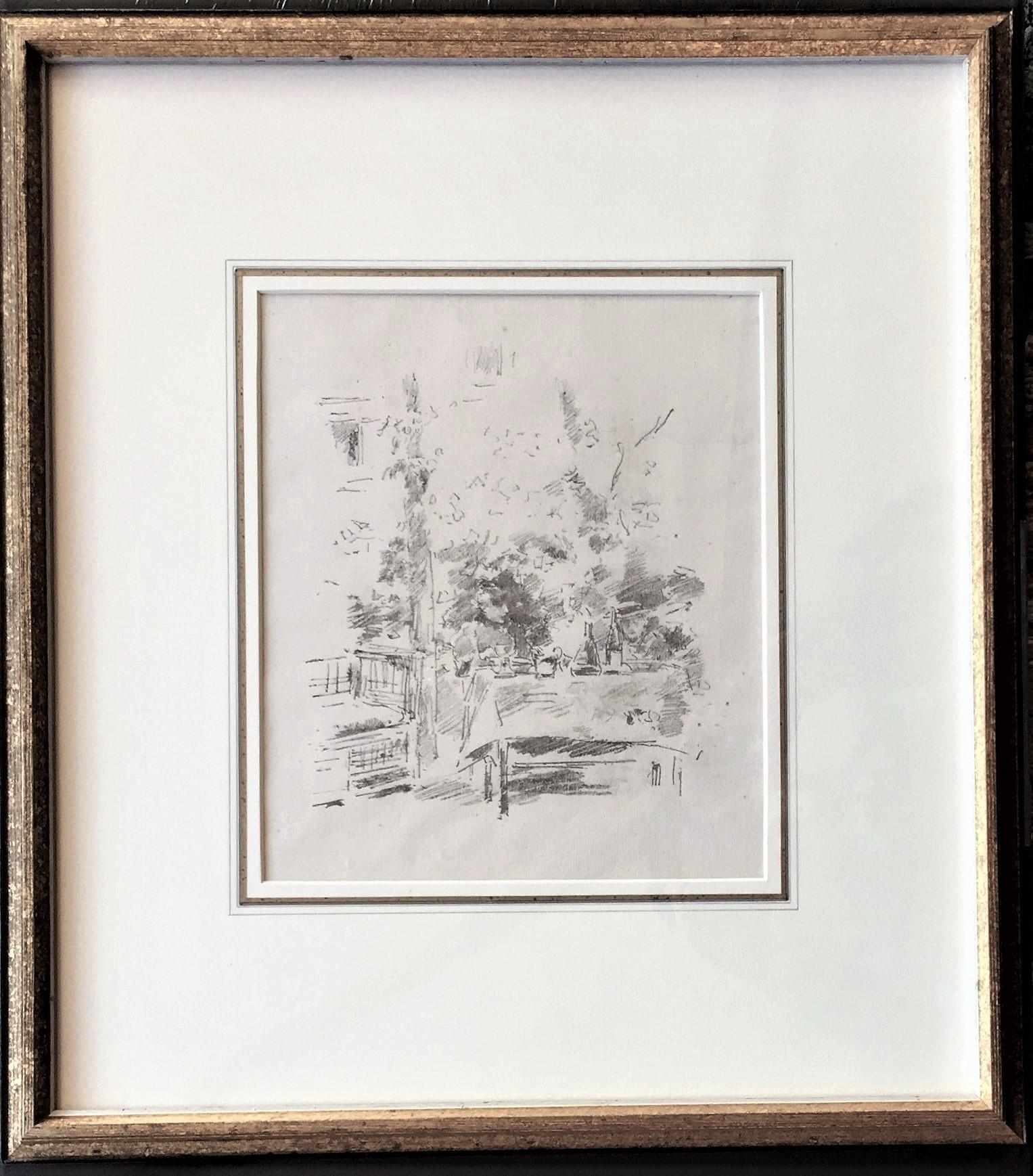 Tête-à-Tête in the Garden - American Modern Print by James Abbott McNeill Whistler