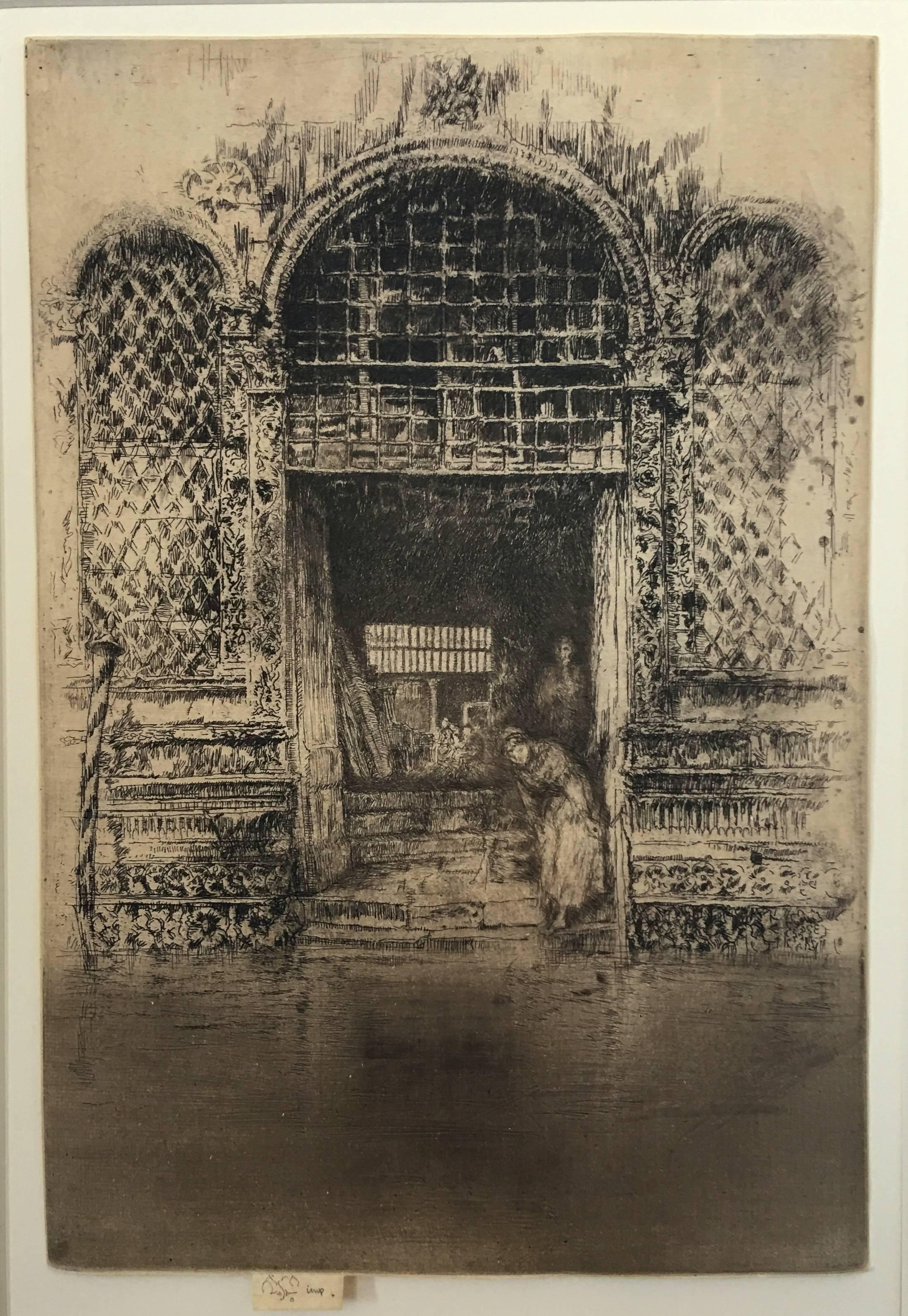 James Abbott McNeill Whistler Landscape Print - The Doorway