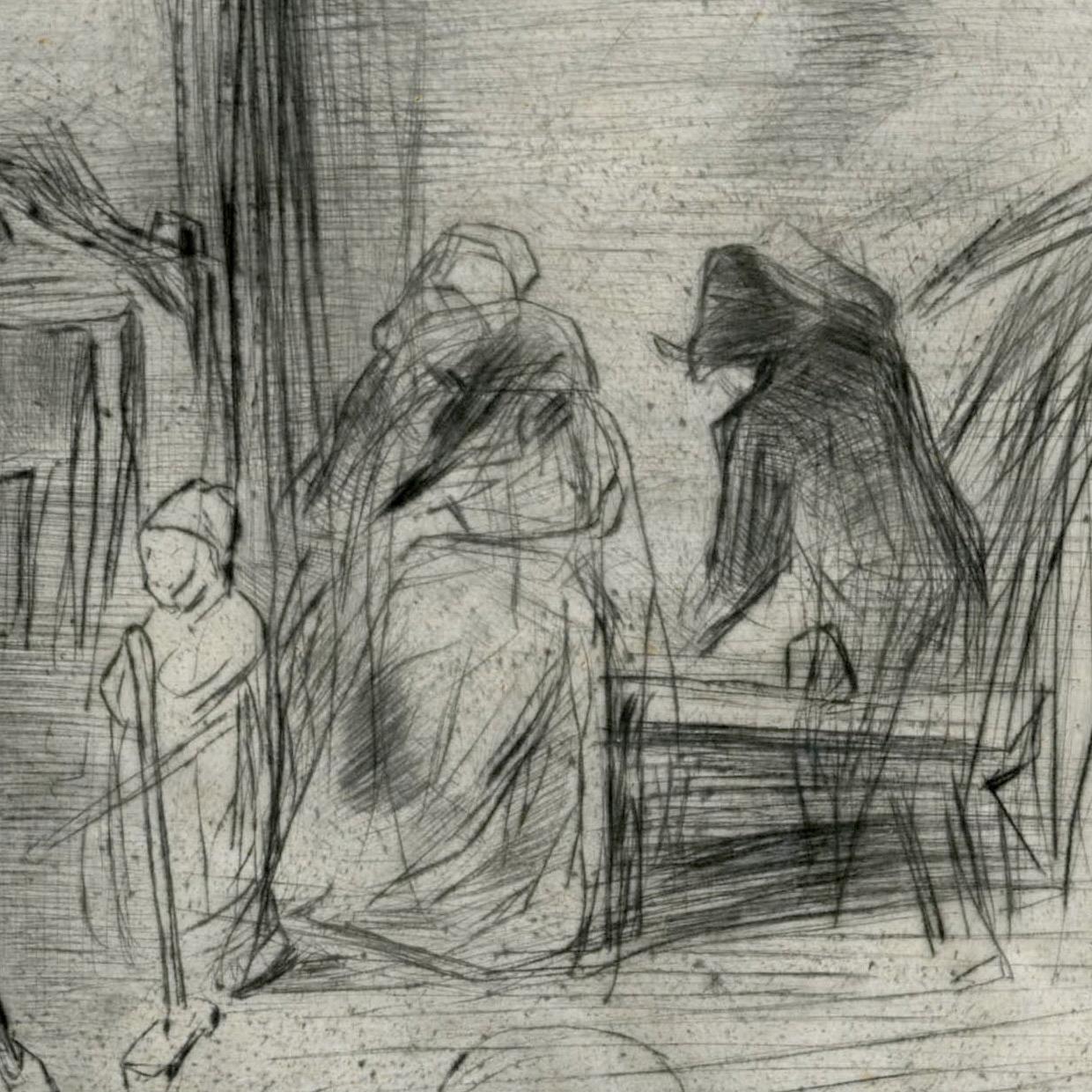 The Forge - Gray Figurative Print by James Abbott McNeill Whistler