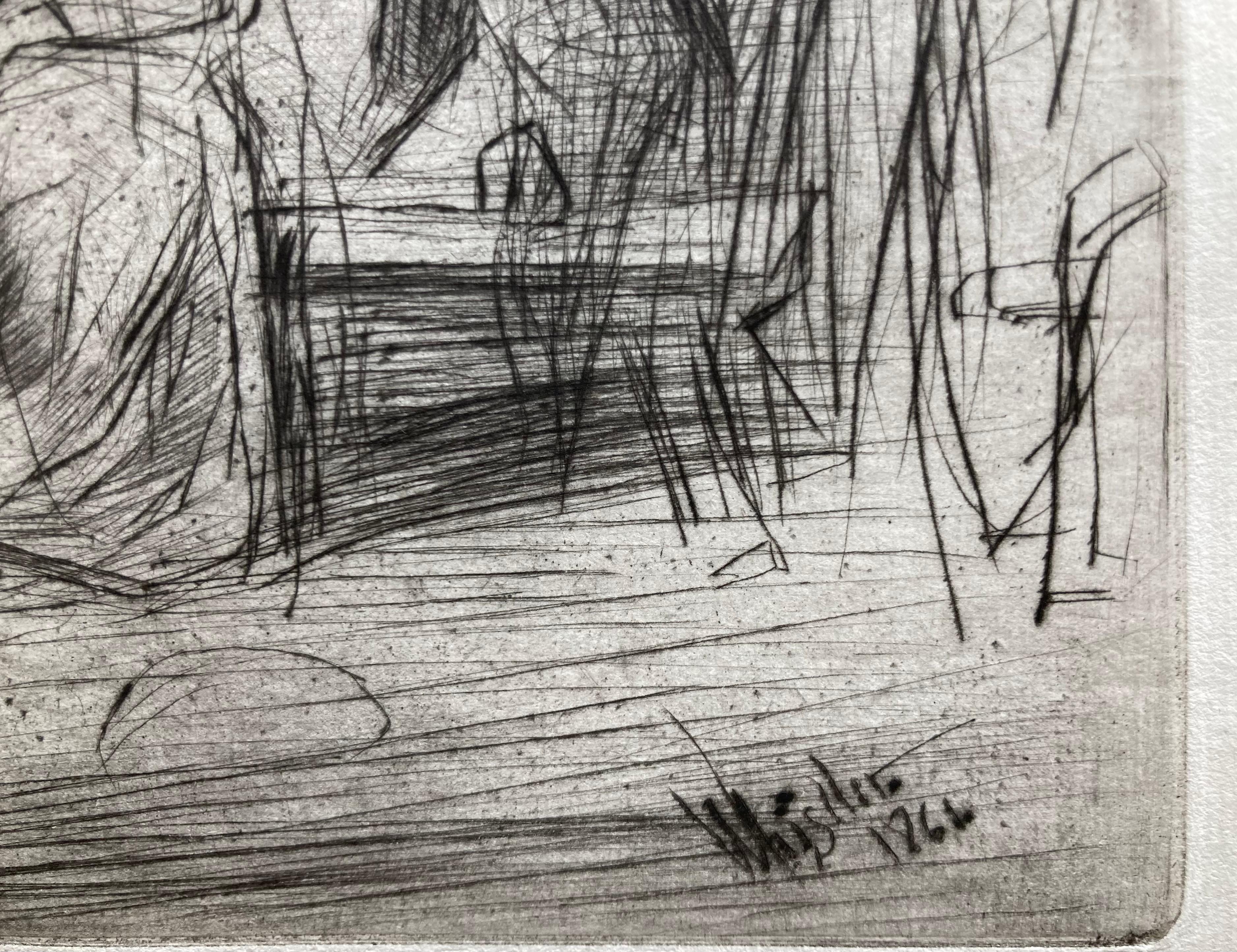 THE FORGE - Rich Drypoint - Print by James Abbott McNeill Whistler