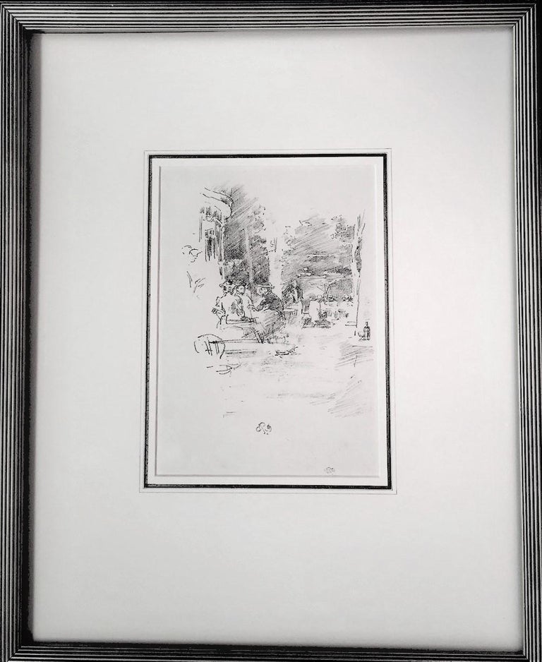 James Abbott McNeill Whistler Portrait Print - The Little Café au Bois.