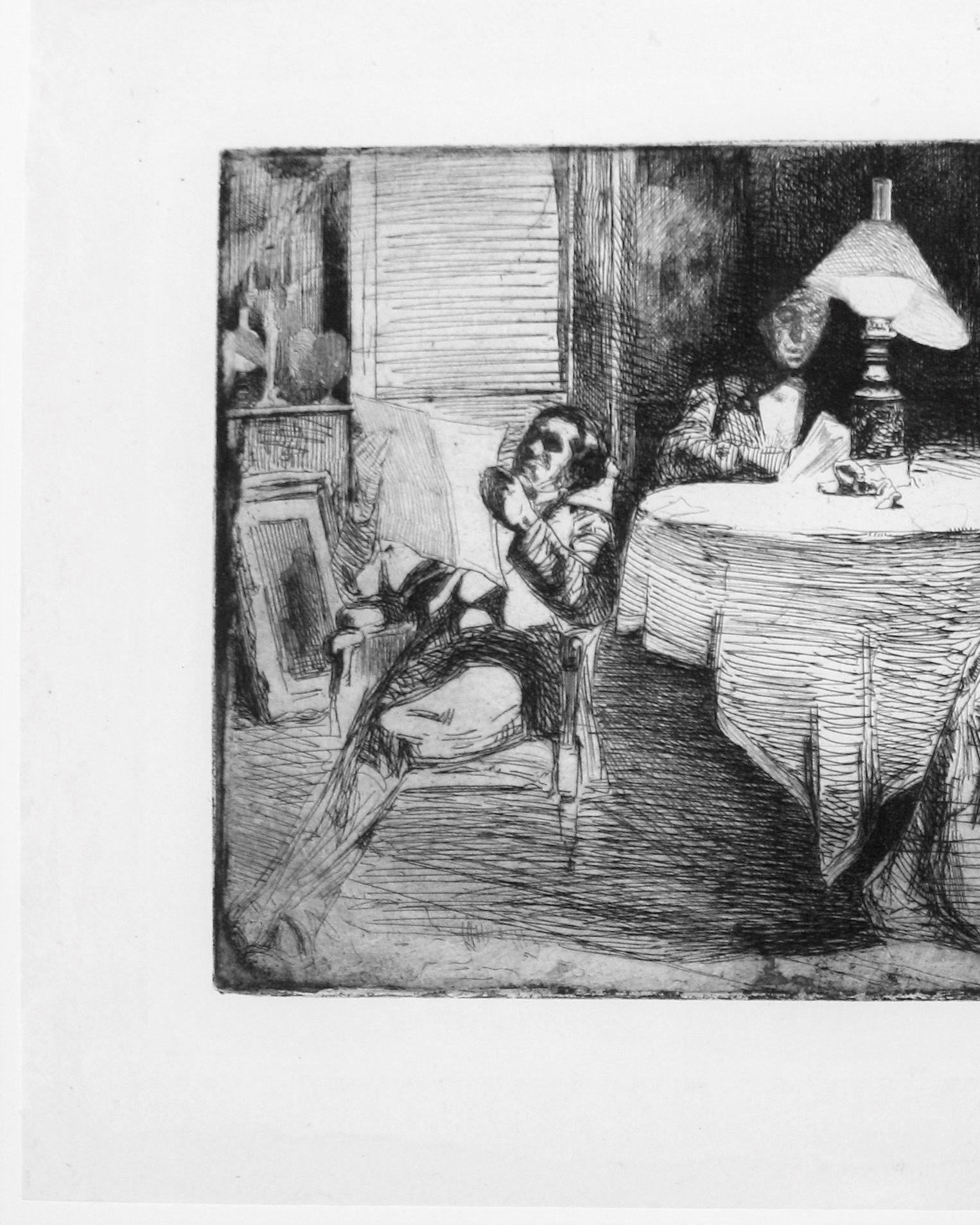 The Music Room - American Modern Print by James Abbott McNeill Whistler
