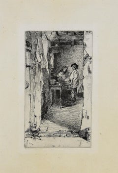 The Rag Gatherers - Original Etching by J.A. Whistler - 1858