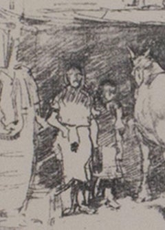 "The Smith's Yard (Levy #126), " Original Lithograph signed by J.A.M. Whistler