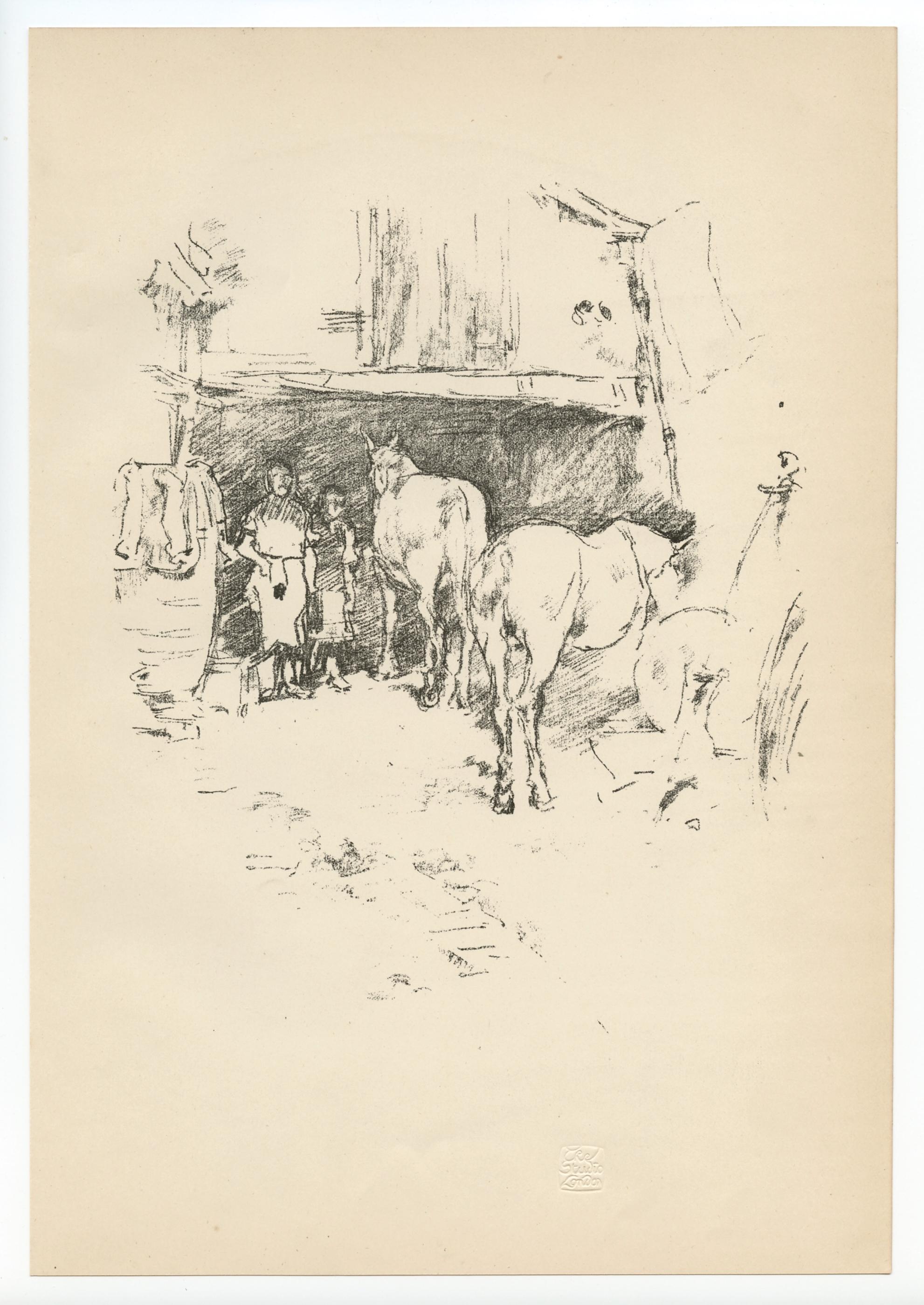 Originallithographie „The Smith's Yard“