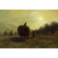 *** SOLD *** James Alfred Aitken AHRA RSW, A Cornfield, Moonlight, Oil Painting