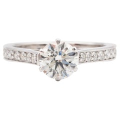James Allen 1.17 Ct Diamond Engagement Ring Ideal Cut Round 18K White Gold AGS