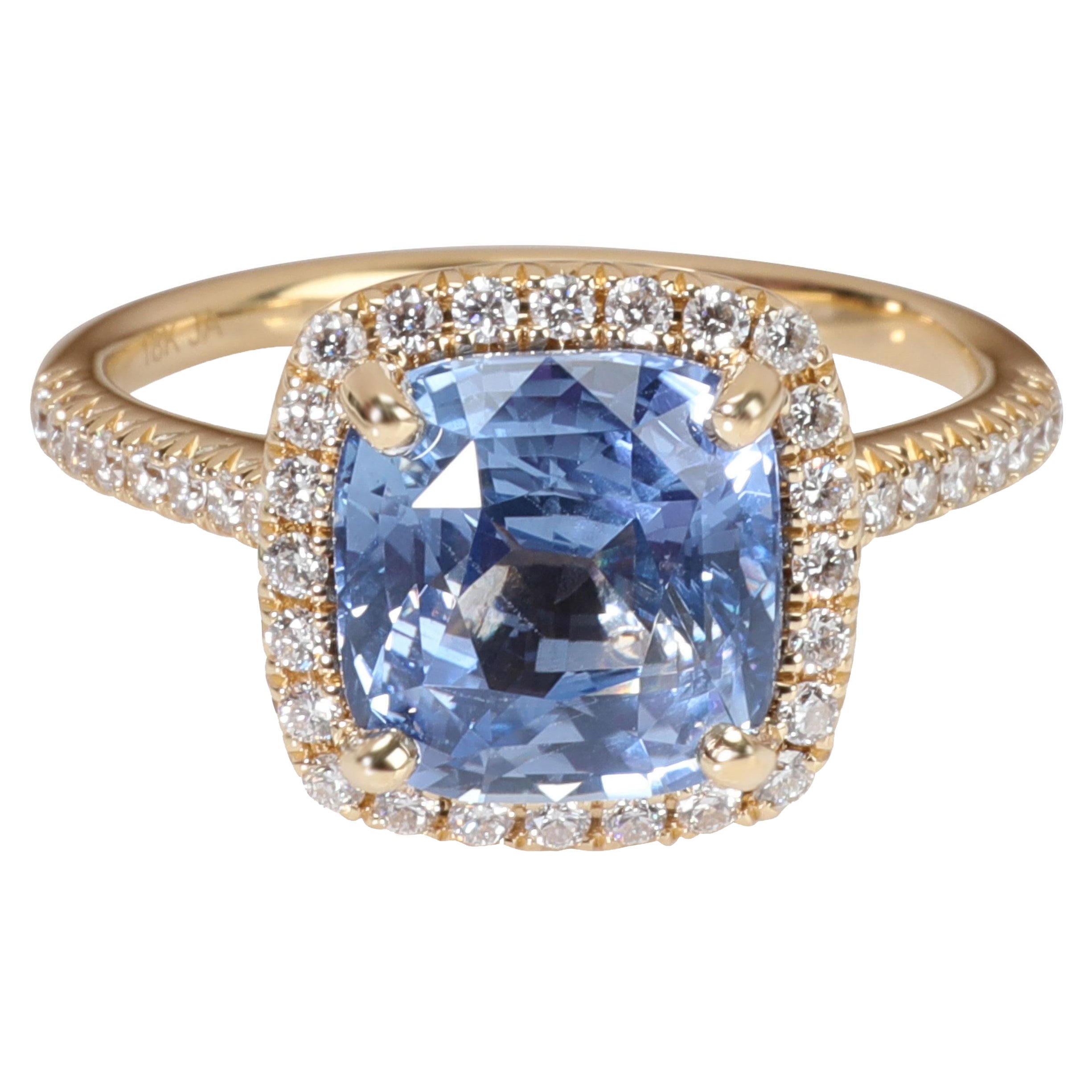 James Allen Blauer Saphir-Diamant-Verlobungsring aus 18K Gelbgold 0,31 CTW