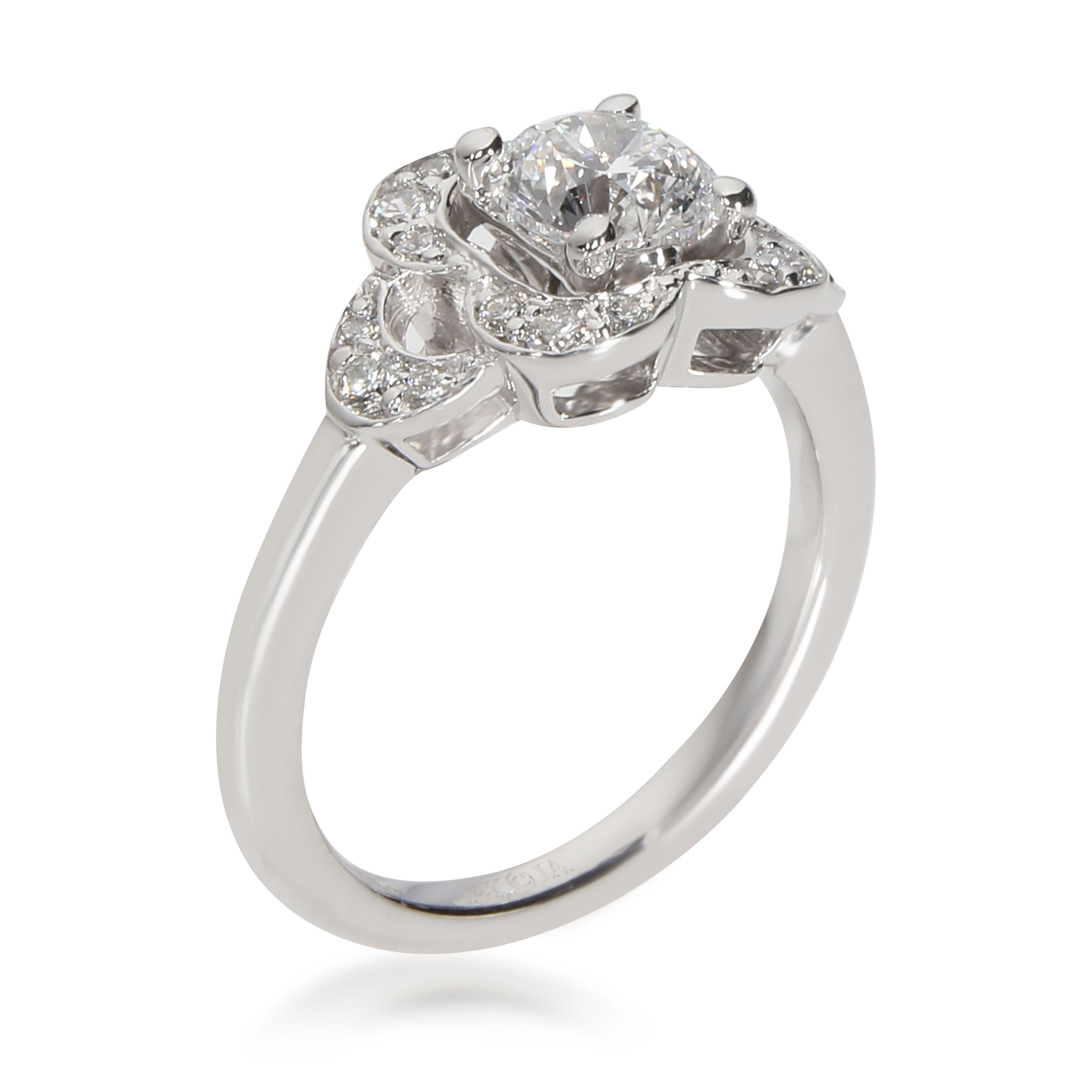 In excellent condition and recently polished. Ring size is 3.75. Comes with the original GIA Certificate.
