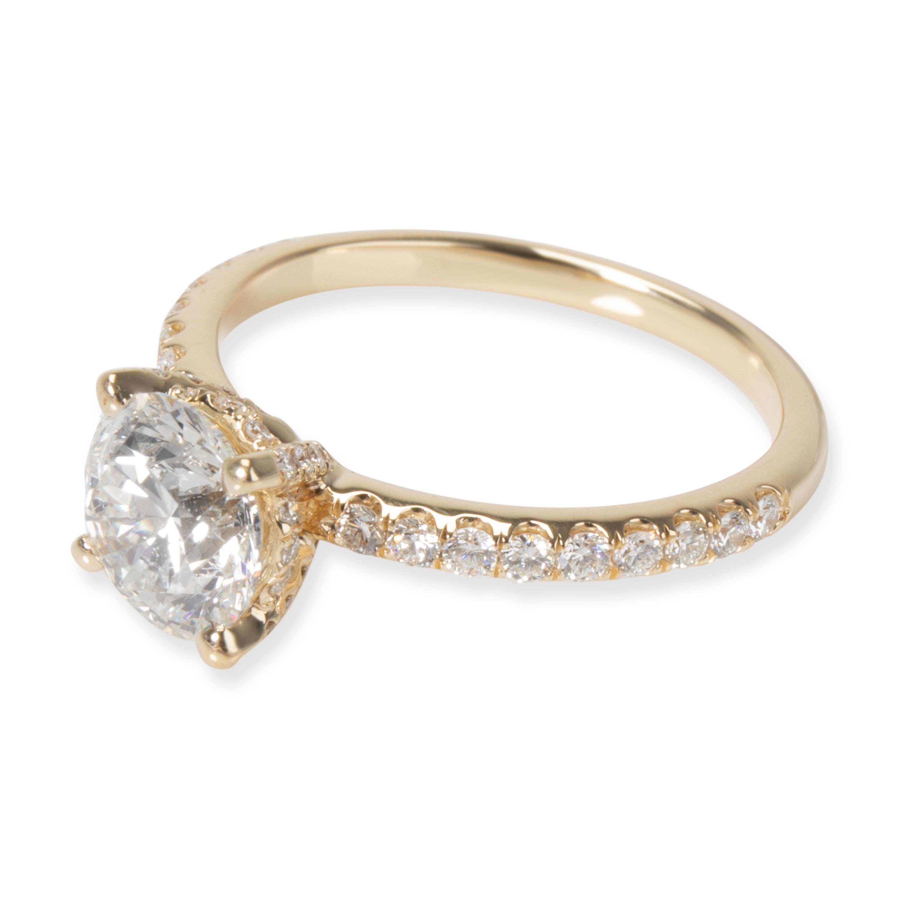 James Allen Diamond Engagement Ring in 14 Karat Yellow Gold GIA G VS1 1