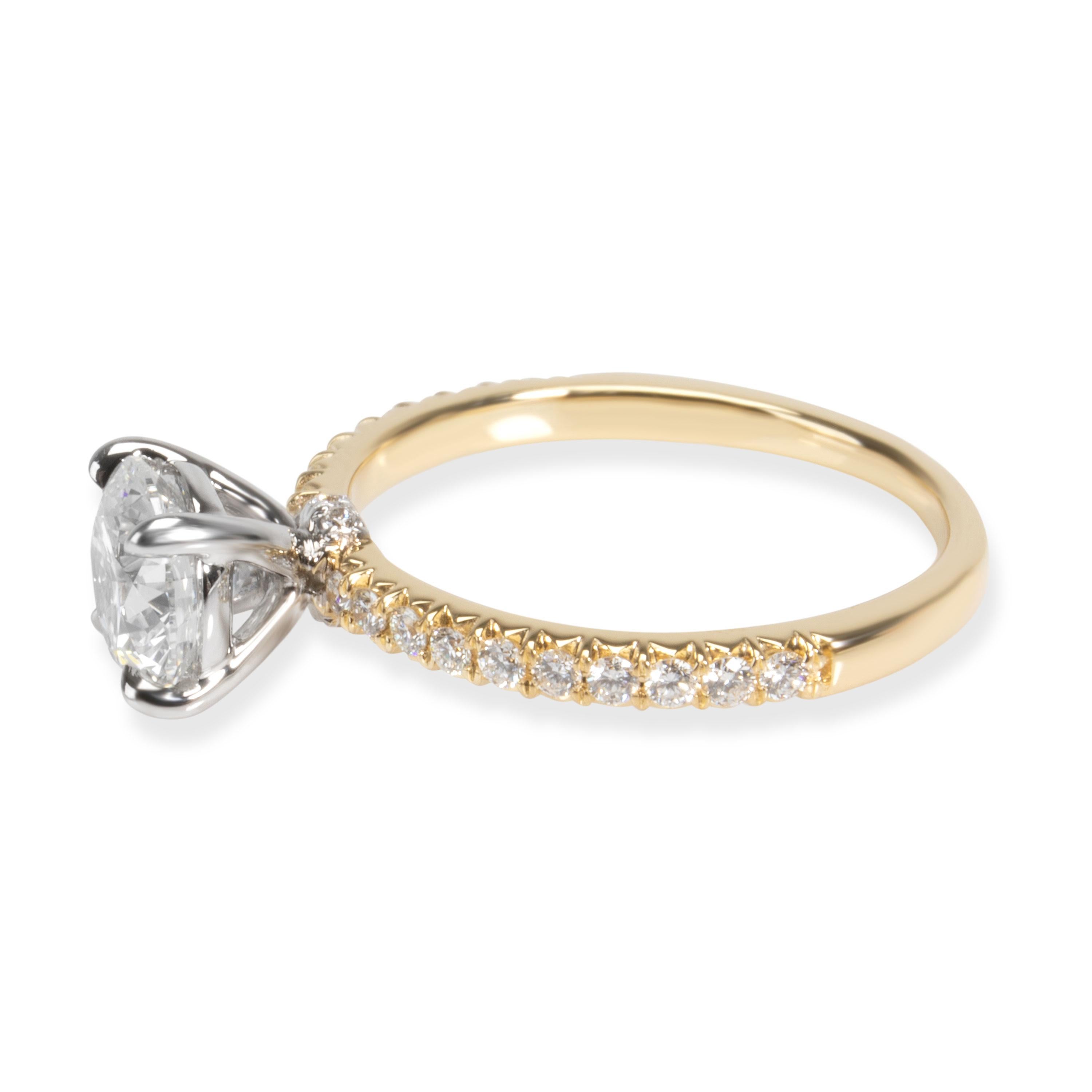 James Allen Diamond Ring in 18 Karat Yellow Gold GIA F VVS2 1.24 Carat In Excellent Condition In New York, NY