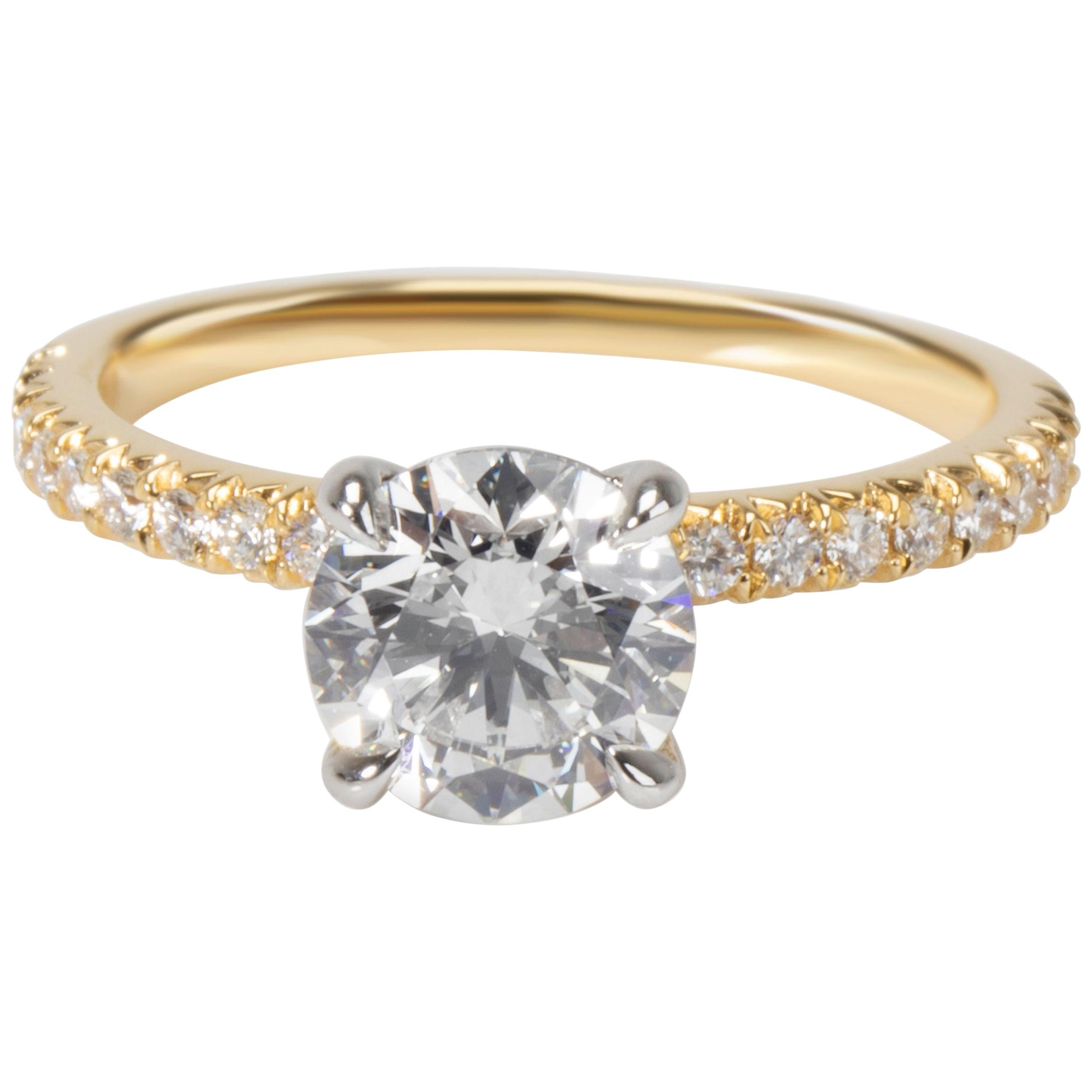 James Allen Diamond Ring in 18 Karat Yellow Gold GIA F VVS2 1.24 Carat