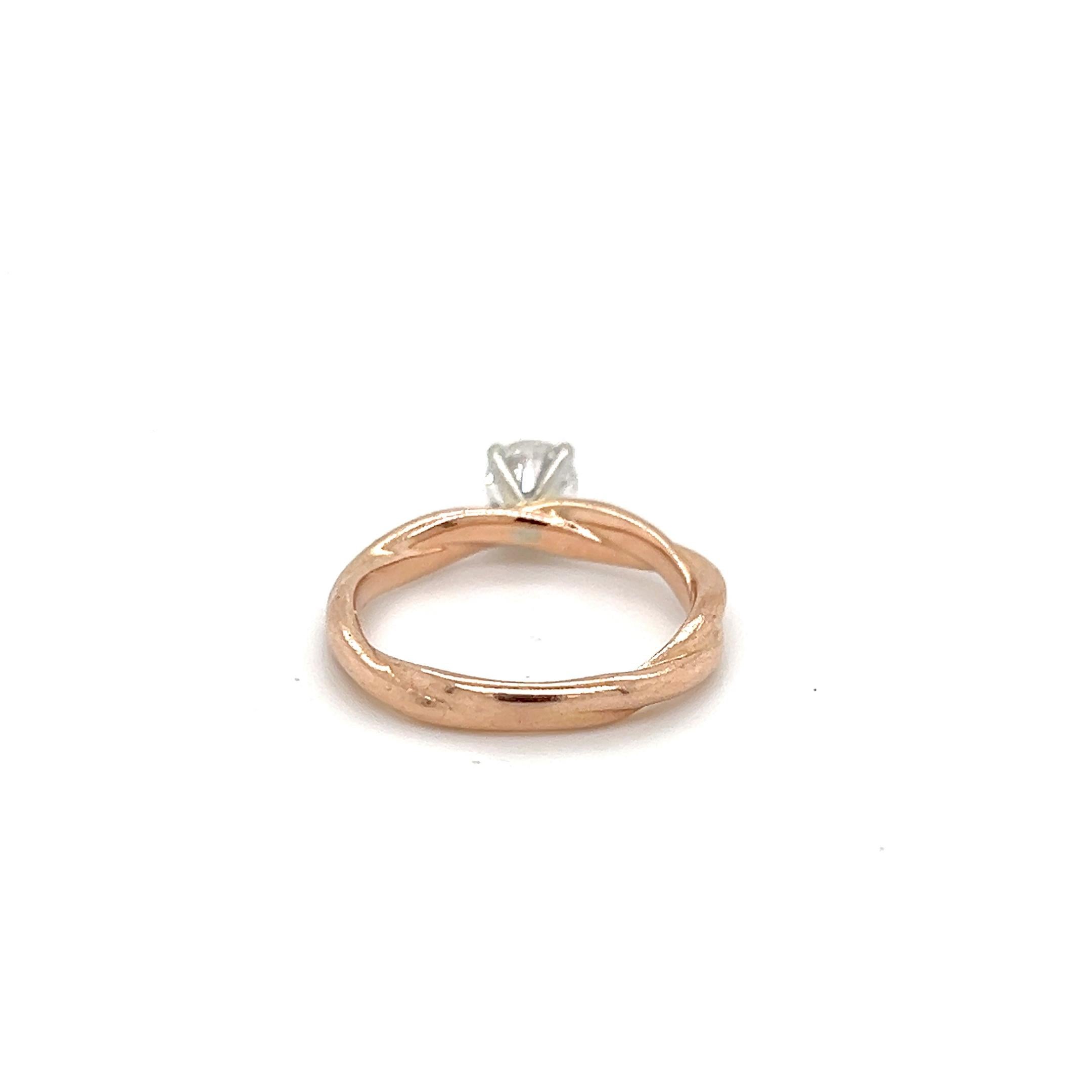 James Allen Verlobungsring, GIA-zertifizierter 0,40 Karat 14k Roségold (Zeitgenössisch)