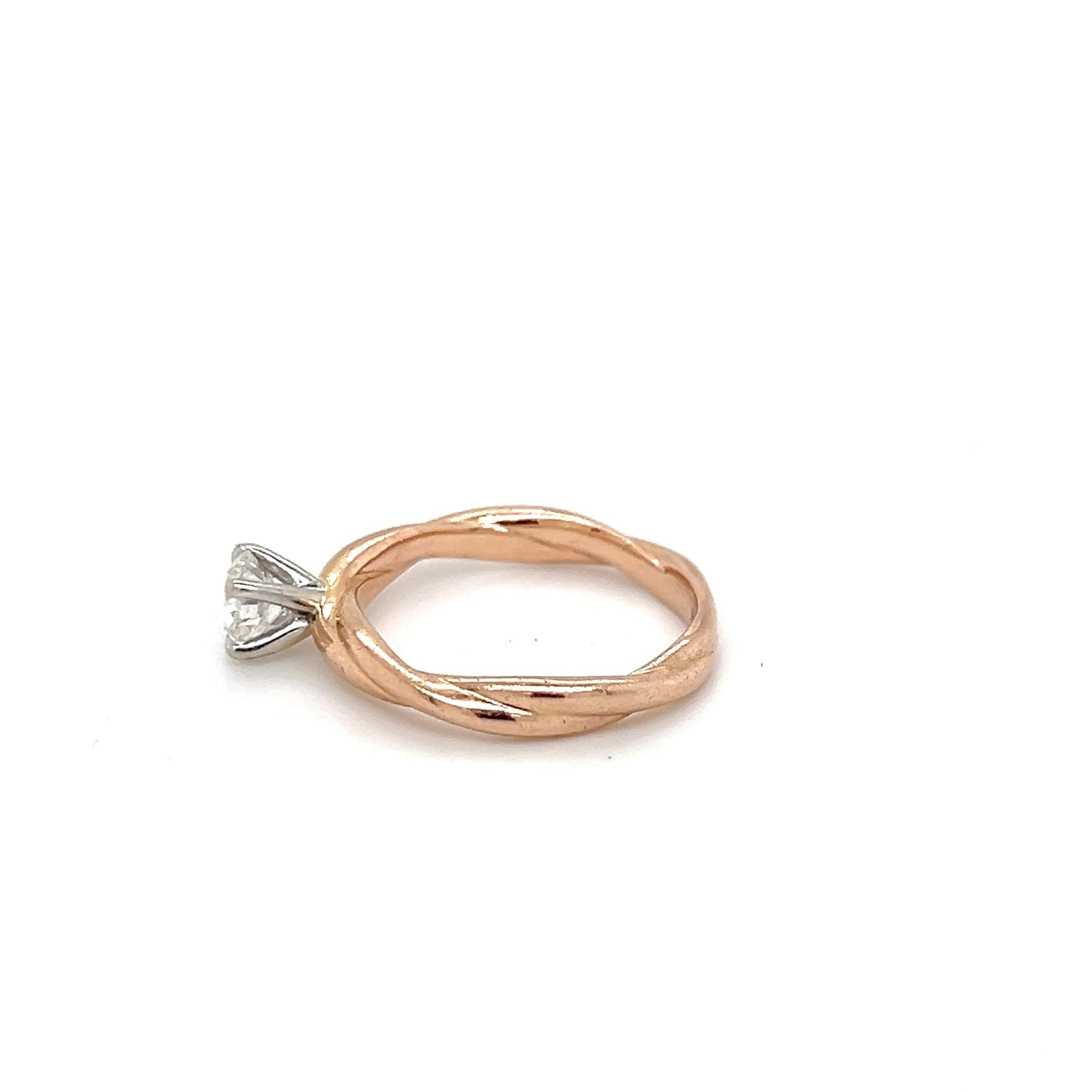 James Allen Verlobungsring, GIA-zertifizierter 0,40 Karat 14k Roségold (Rundschliff)