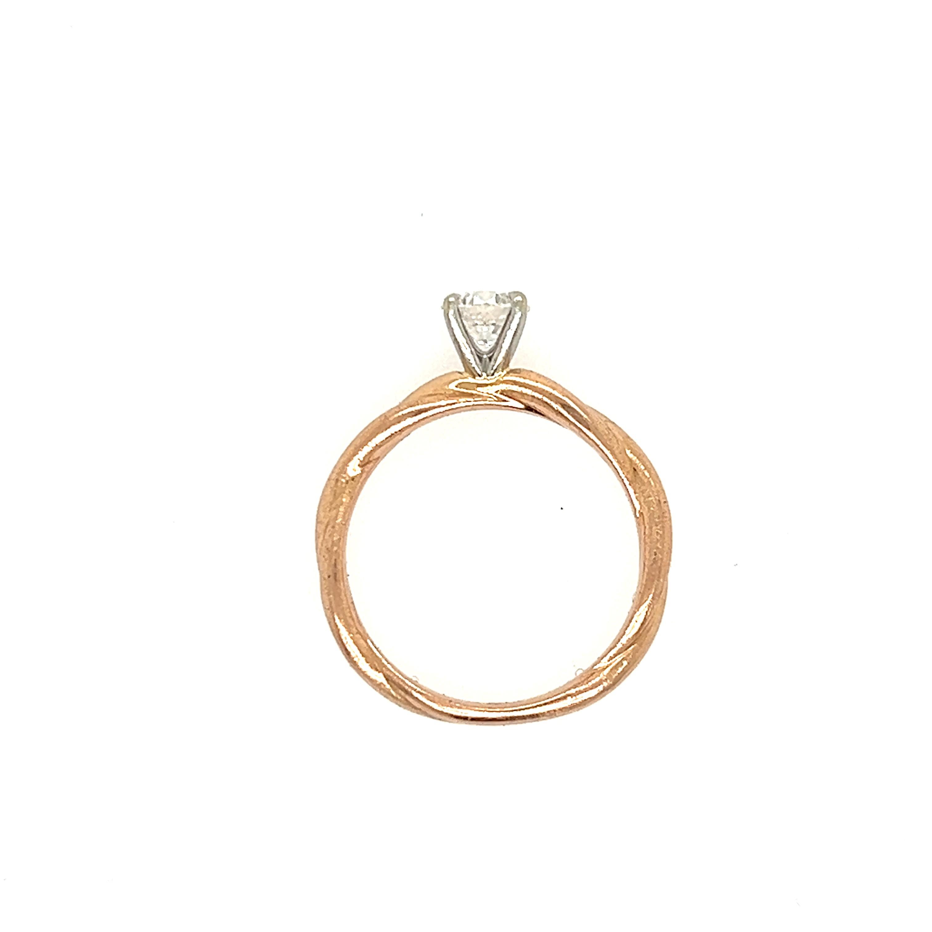 James Allen Verlobungsring, GIA-zertifizierter 0,40 Karat 14k Roségold für Damen oder Herren