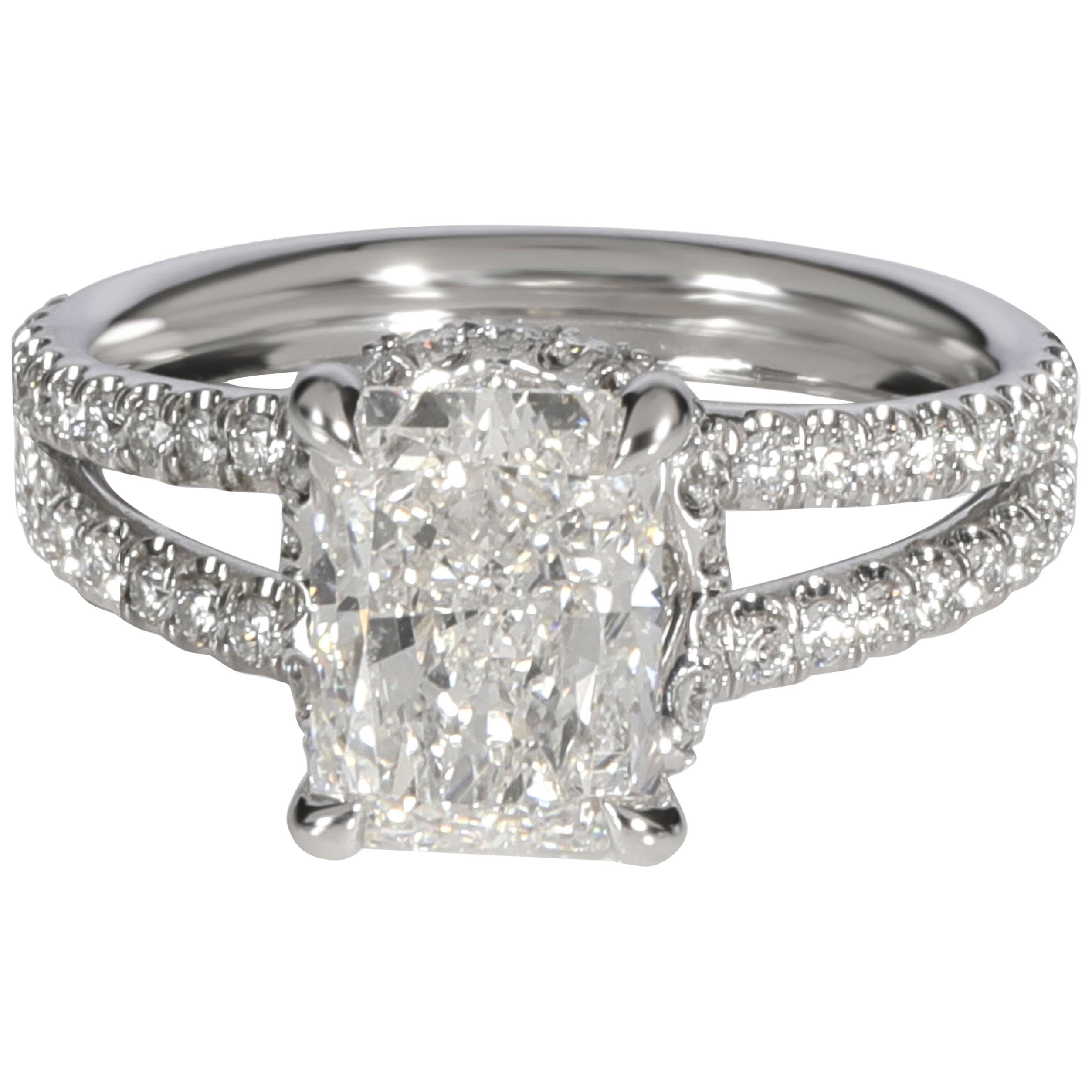 James Allen GIA Radiant Diamond Engagement Ring in Platinum I VS1 2.14 Carat