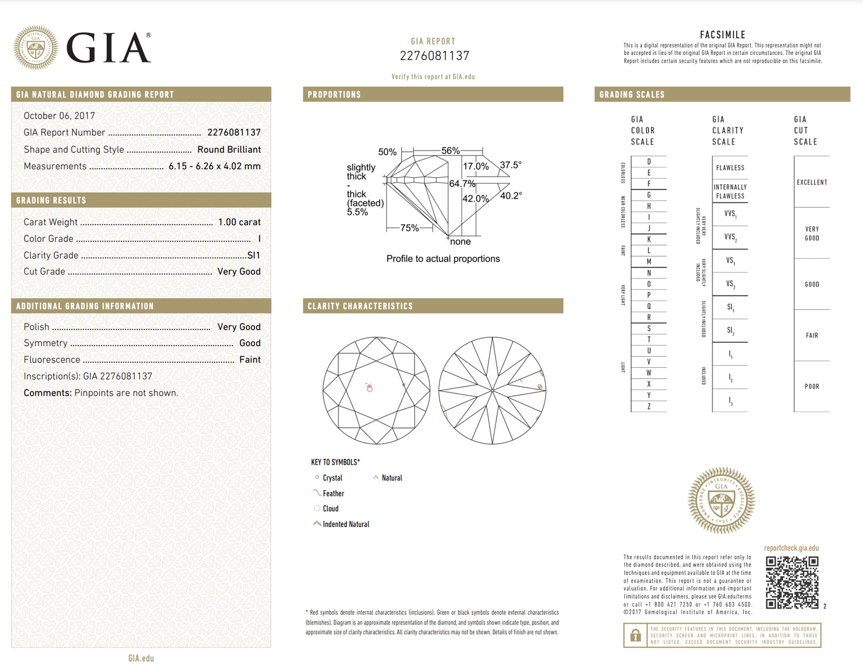 James Allen James Allen Halo Diamant Verlobungsring in 18k Gelbgold I SI1 1,28 Gesamtkaratgewicht 1