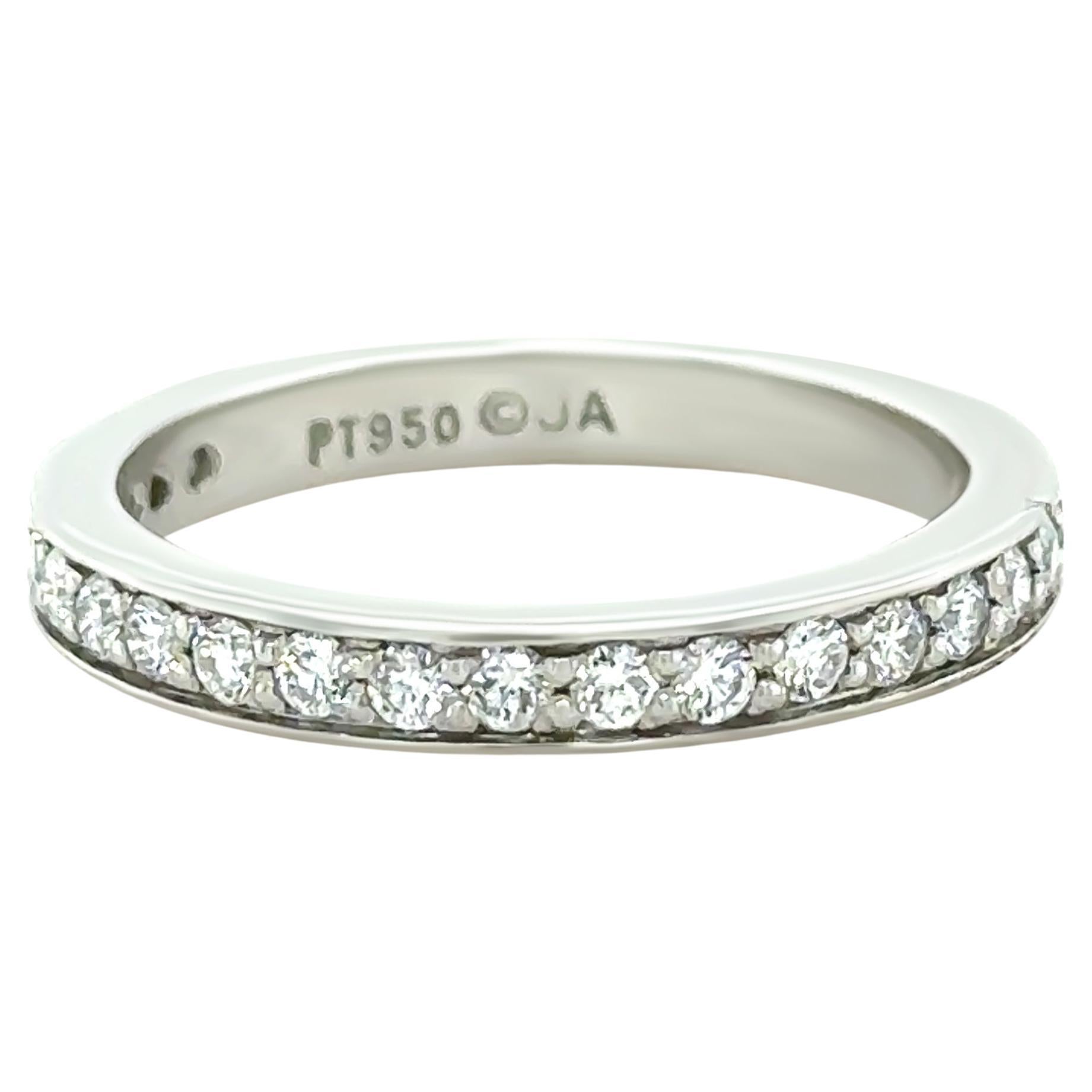 James Allen Platinum Pave Diamond Wedding Band 0.42ct 4.48g en vente