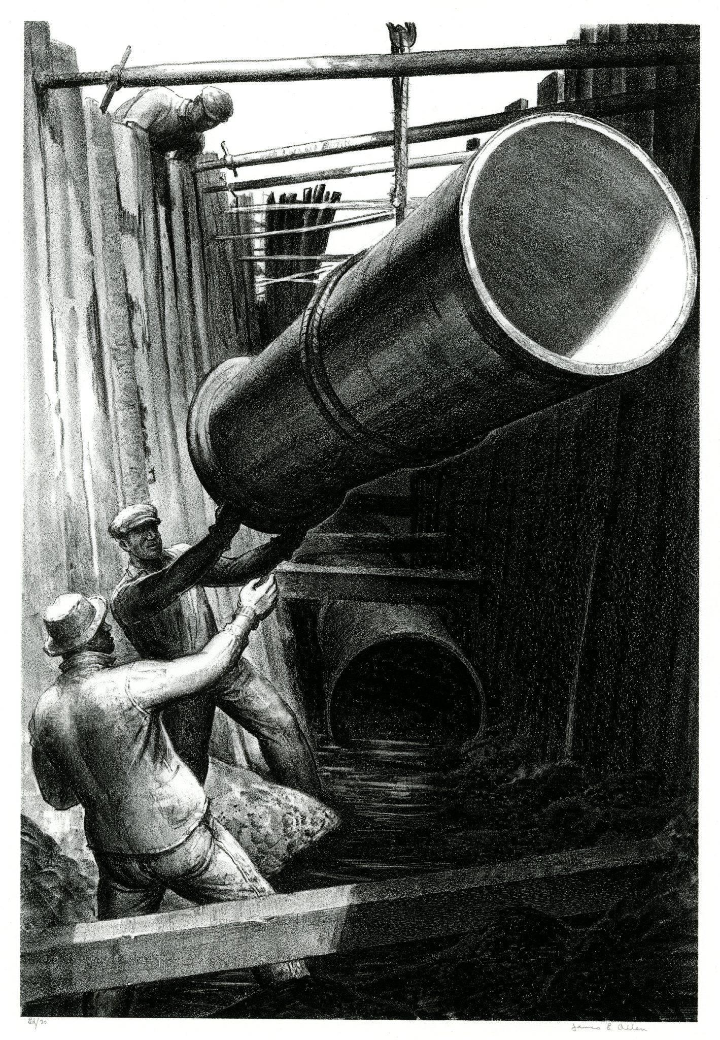 James Allen Figurative Print - The Trench