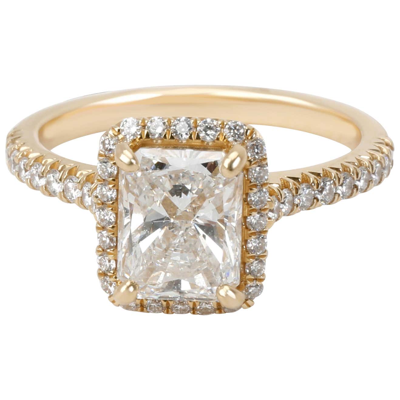 James Allen Radiant Diamond Ring in 14 Karat Gold GIA E VS2 1.91 Carat ...