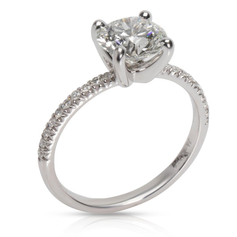 James Allen Round Cut Diamond Engagement Ring in Platinum AGS I VVS2 1.