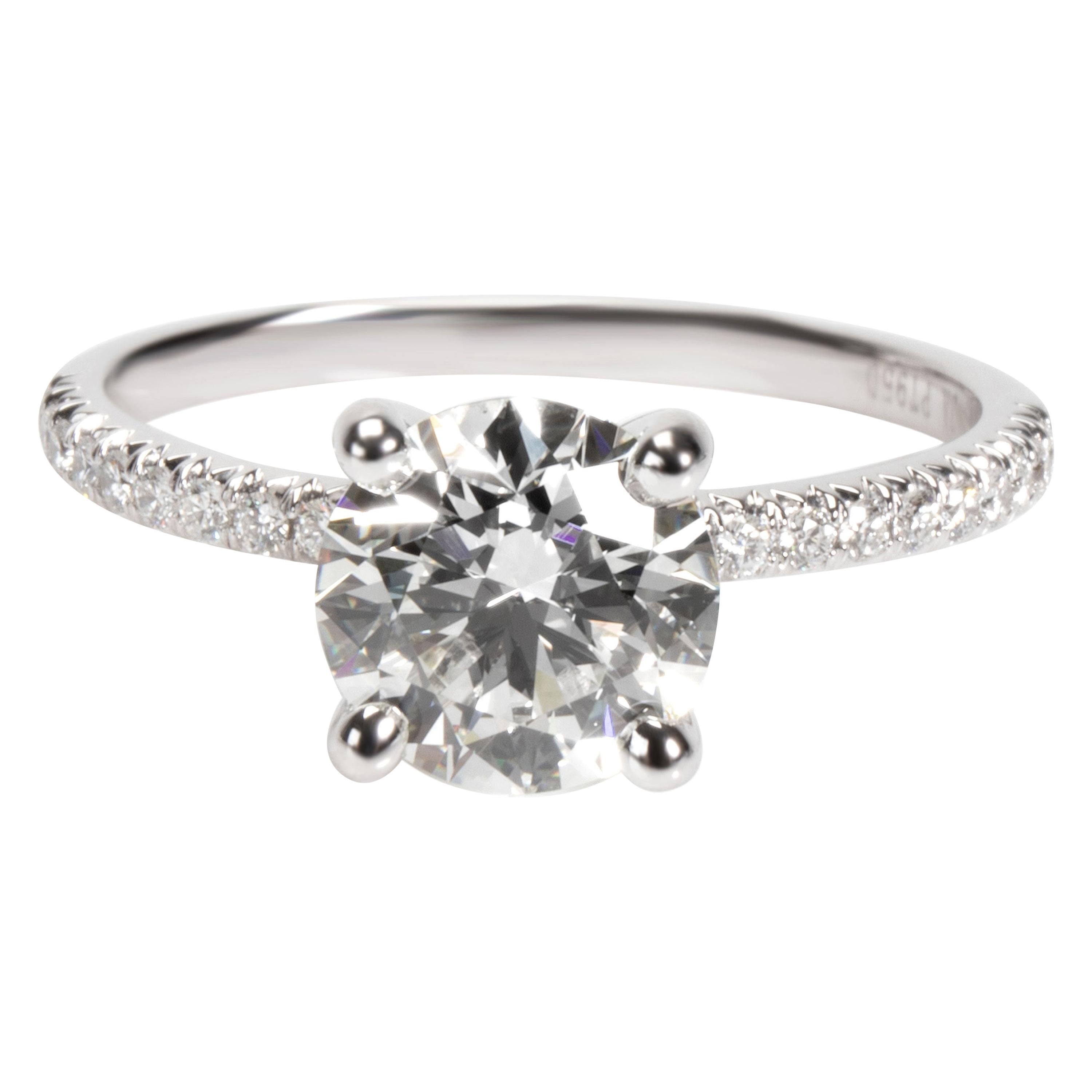 James Allen Round Cut Diamond Engagement Ring in Platinum AGS I VVS2 1.70 Carat
