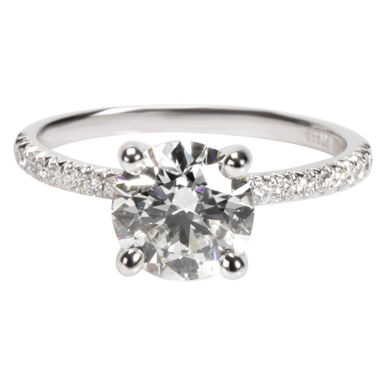 James Allen Round Cut Diamond Engagement Ring in Platinum AGS I VVS2 1.