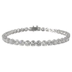 Bracciale tennis con diamanti rotondi di James Allen in oro bianco 14k 10,00ctw