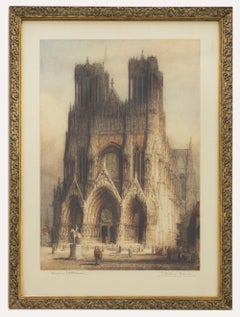 James Alphege Brewer (C.1909-1938) - Gravure, Cathédrale Notre-Dame de Reims