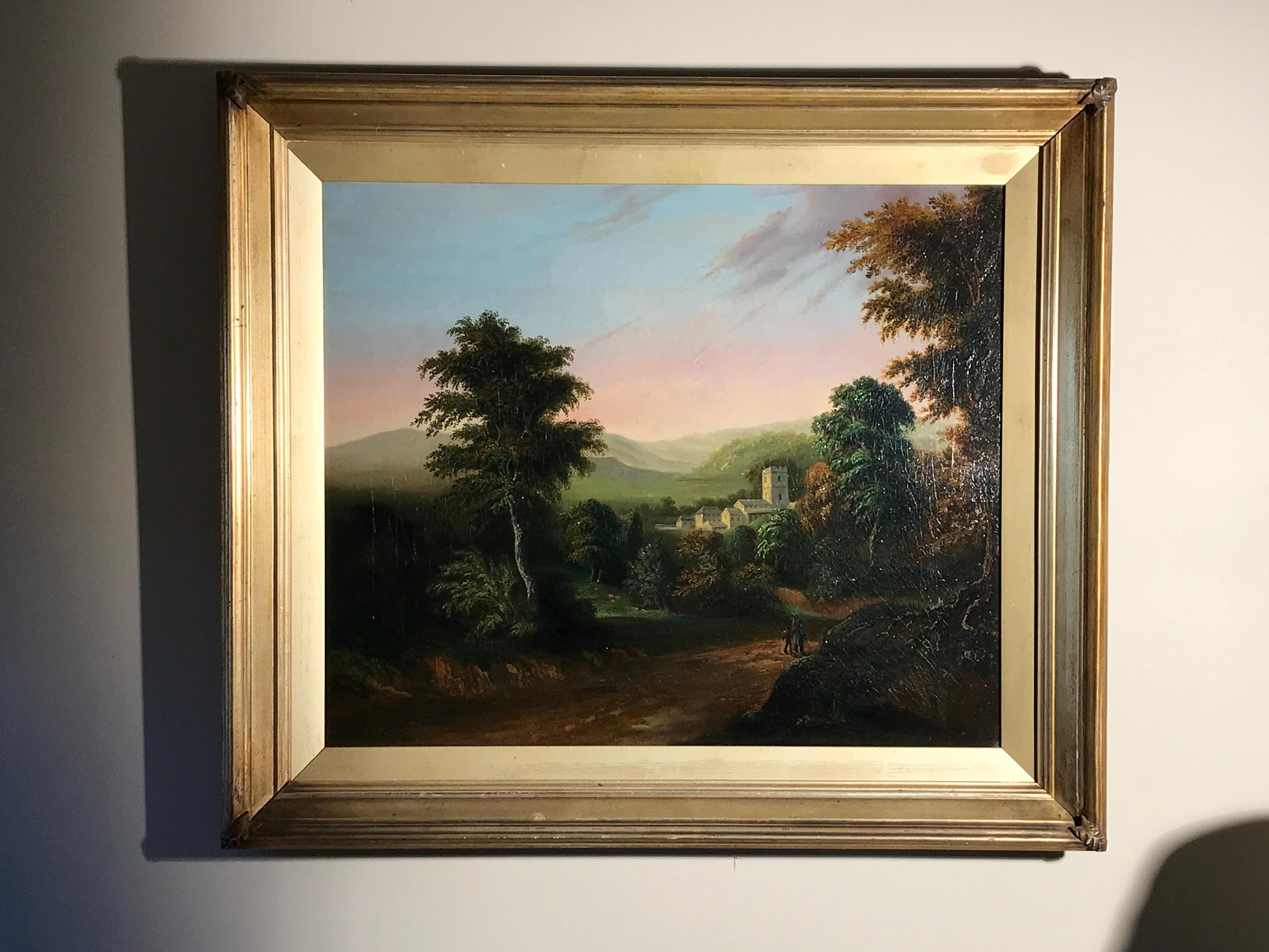 Oiled James Arthur O'Connor, Circle of, Landscape Oil