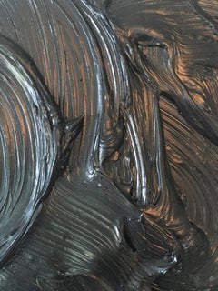 Ohne Titel:: Monochrom:: Ölgemälde:: minimalistisch:: schwarz:: strukturiert:: Dimensional