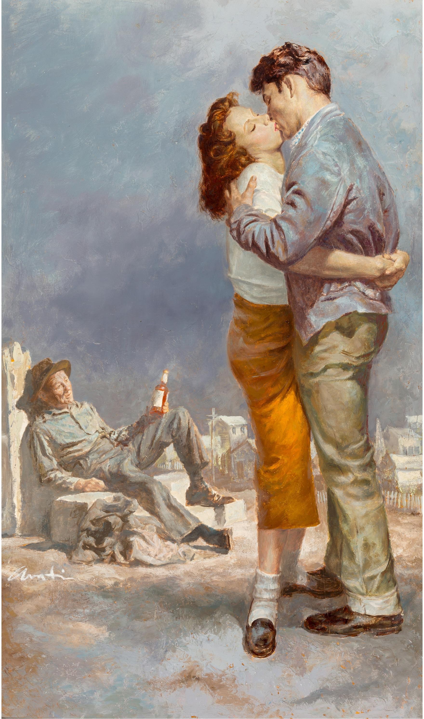 Figurative Painting de James Avati - Tierra trágica, cubierta de rústica, 1958
