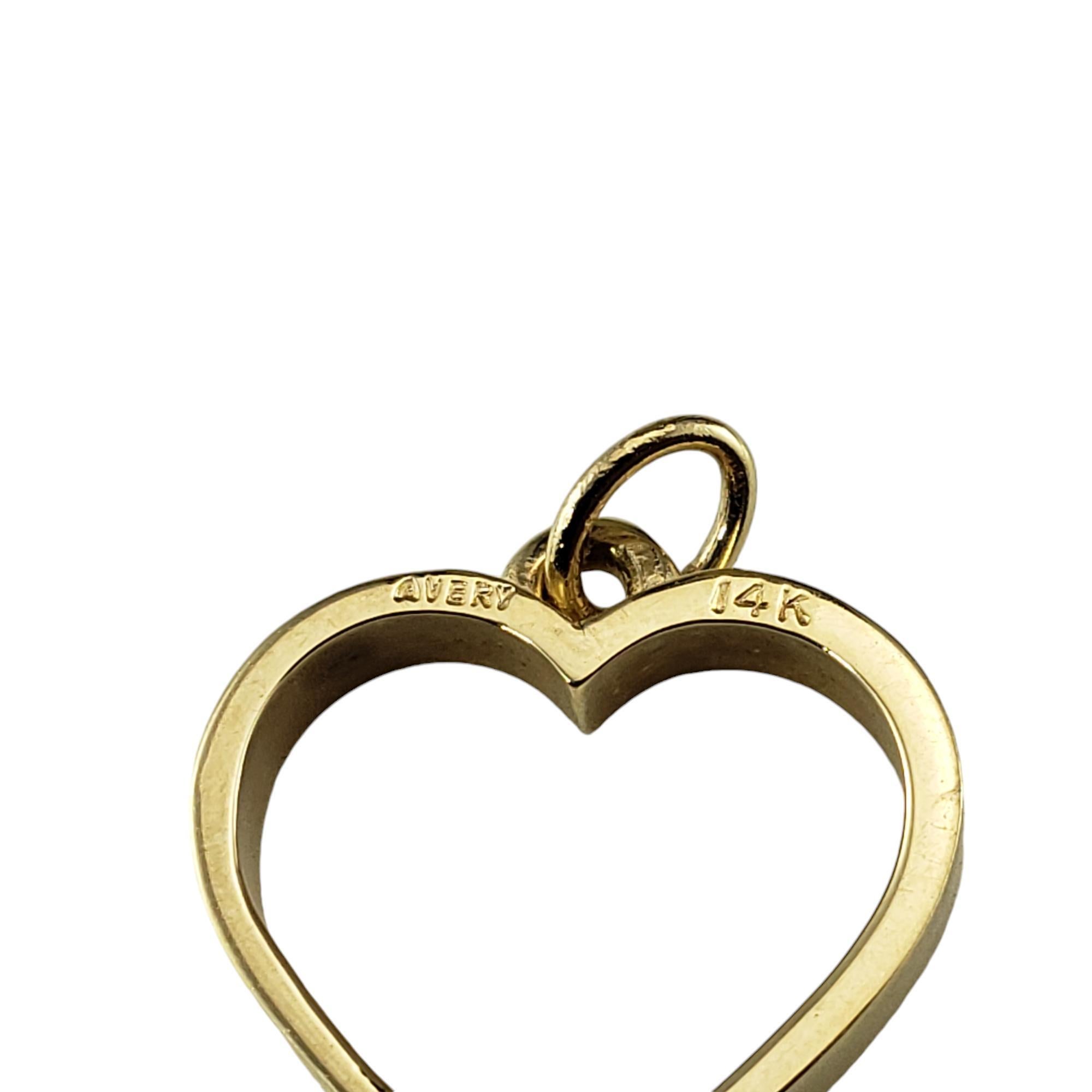 James Avery Pendentif cœur ouvert en or jaune 14 carats n° 18512 en vente 1