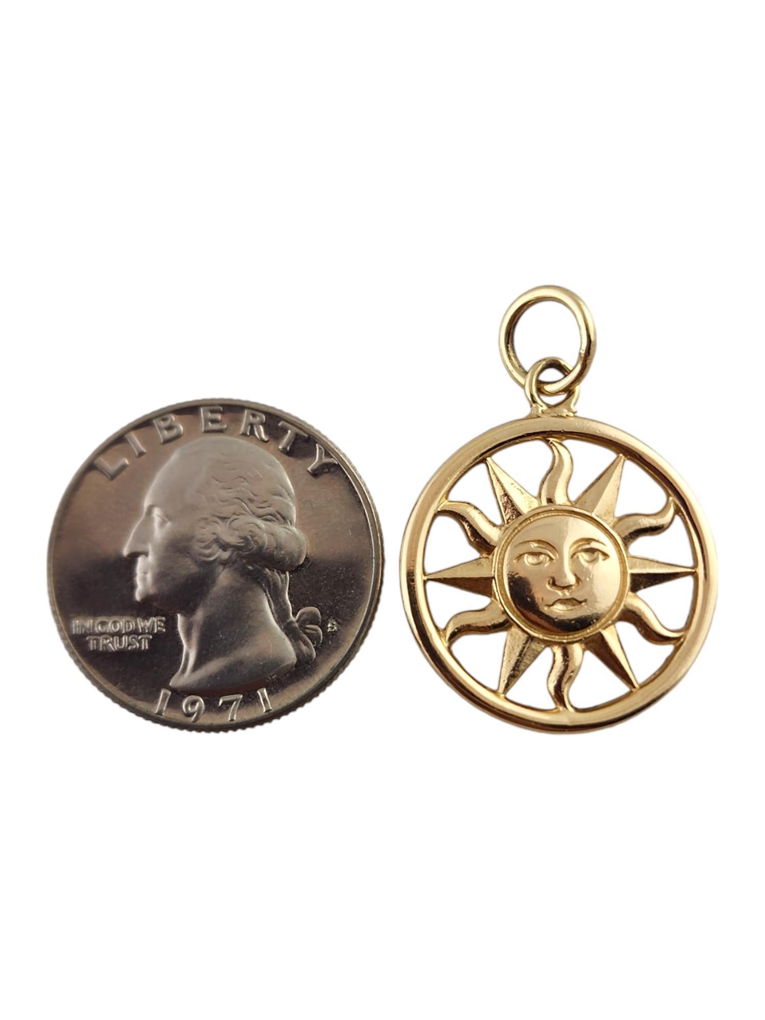 James Avery 14 Karat Yellow Gold Sun Pendant #18786 1