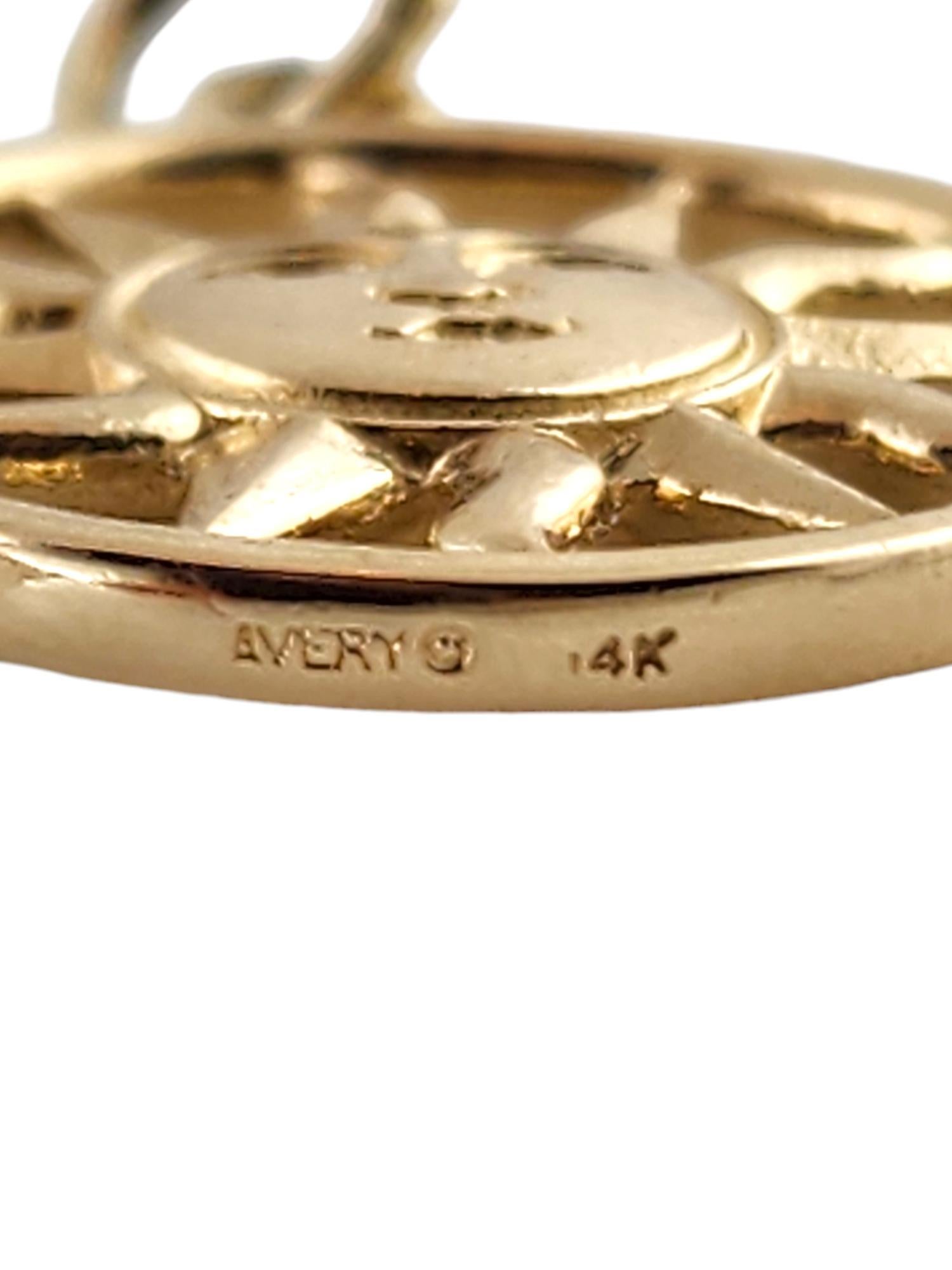 James Avery 14 Karat Yellow Gold Sun Pendant #18786 2