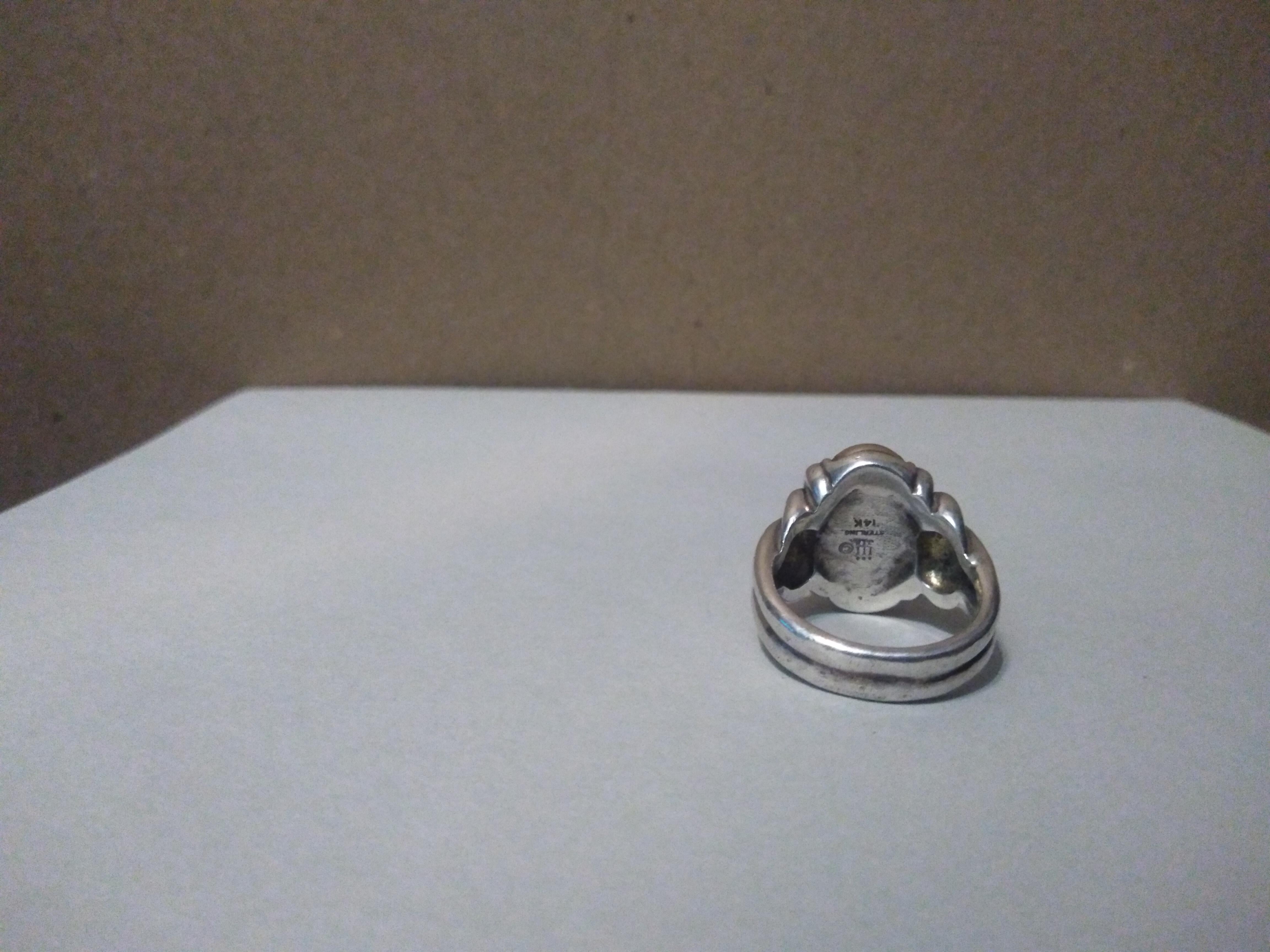 American James Avery 14k Gold & Sterling Silver Ring w/ Double Band