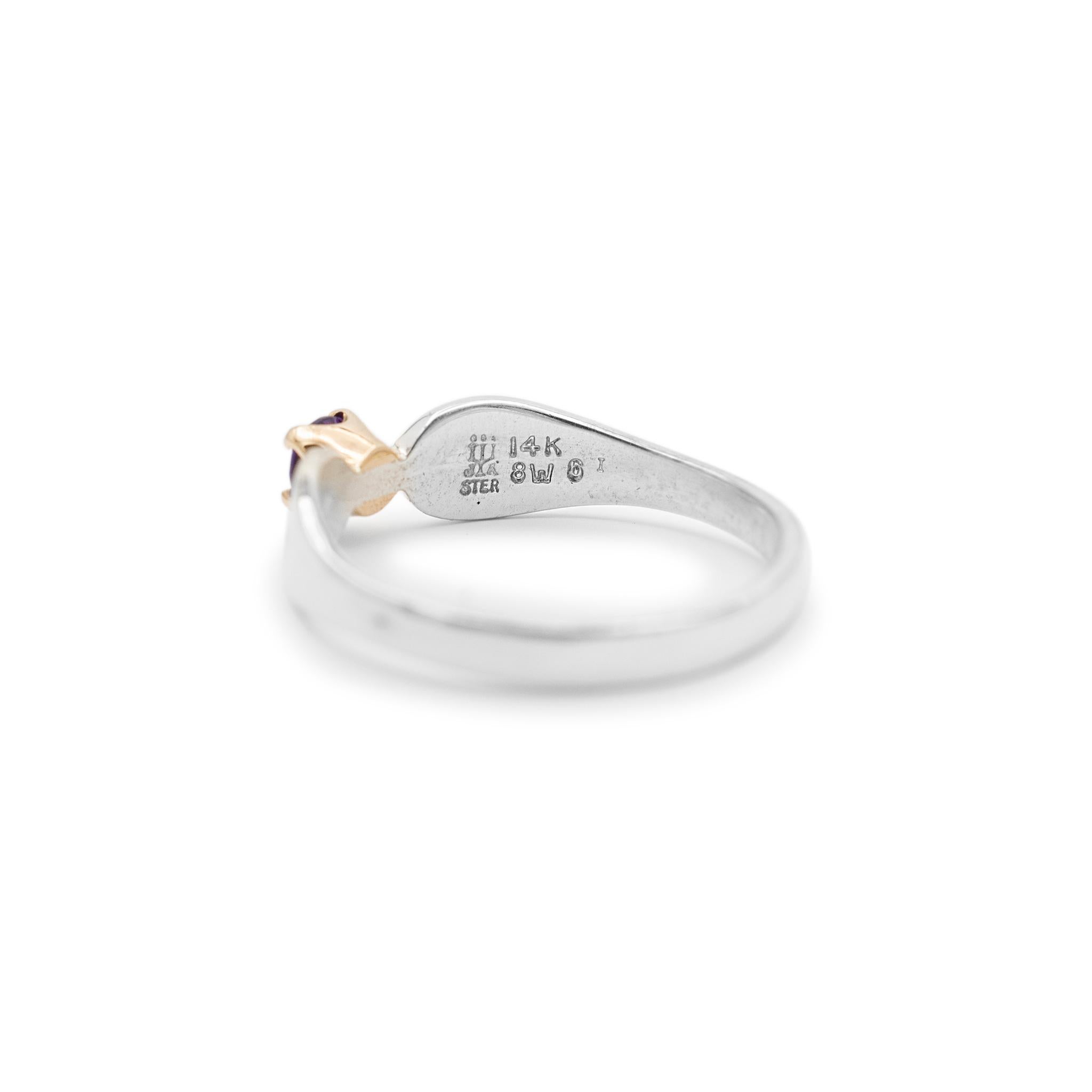 James Avery 14K Gelbgold & 925 Sterlingsilber Vergoldeter Amethyst-Cocktailring Damen