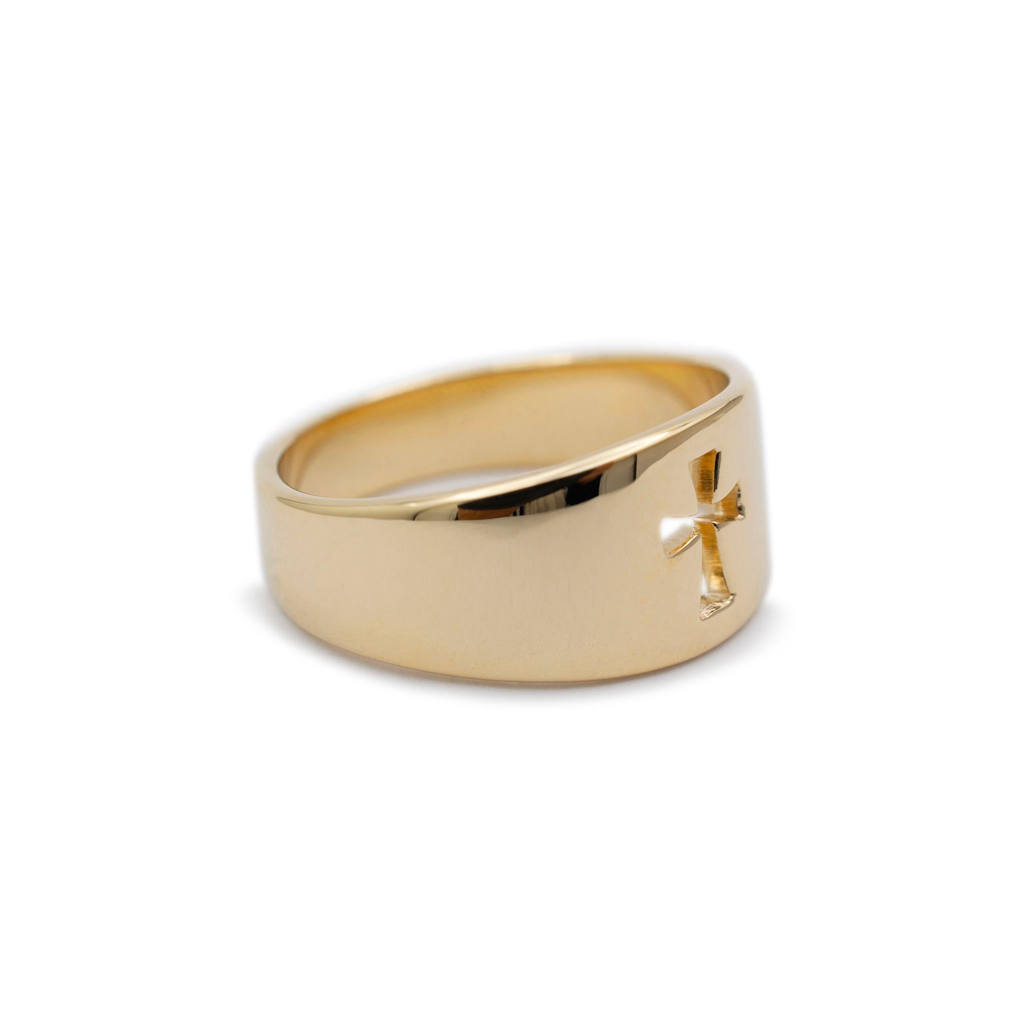 Women's or Men's James Avery 14K Yellow Gold Cross Band Ring