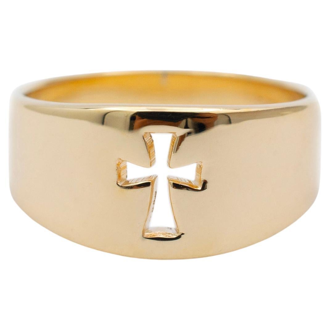 James Avery 14K Yellow Gold Cross Band Ring