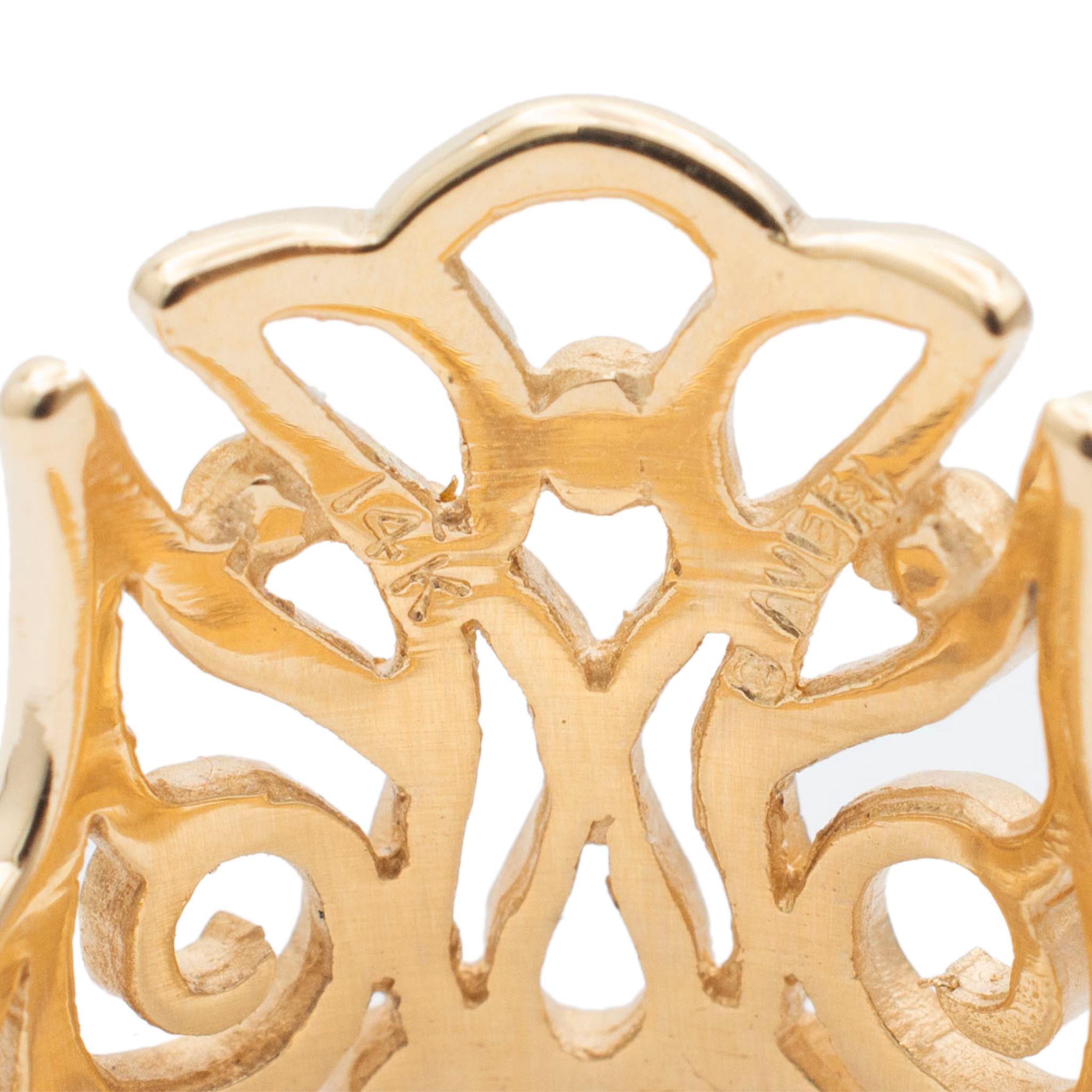 James Avery 14K Yellow Gold Dove Cocktail Ring For Sale 1