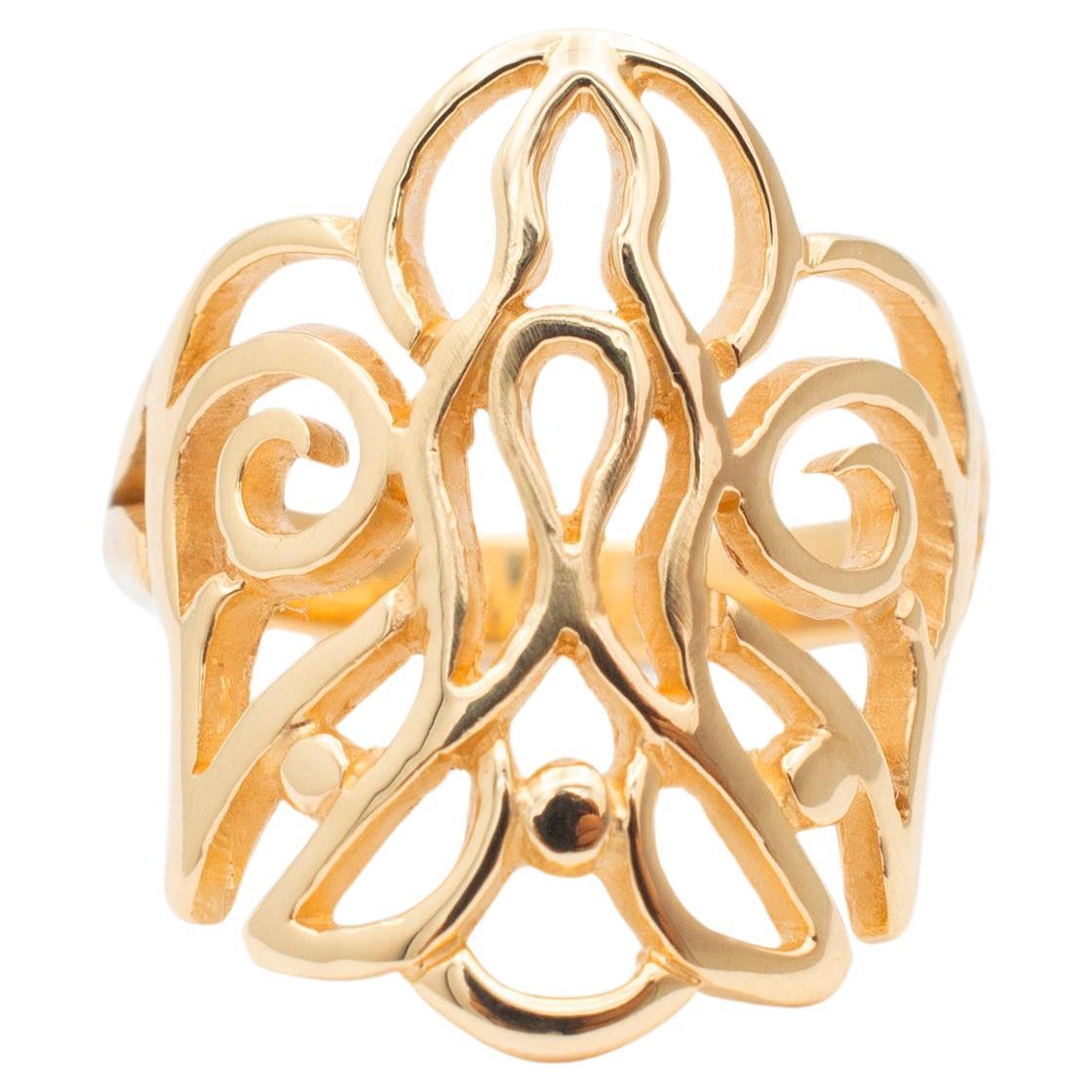 James Avery 14K Yellow Gold Dove Cocktail Ring For Sale