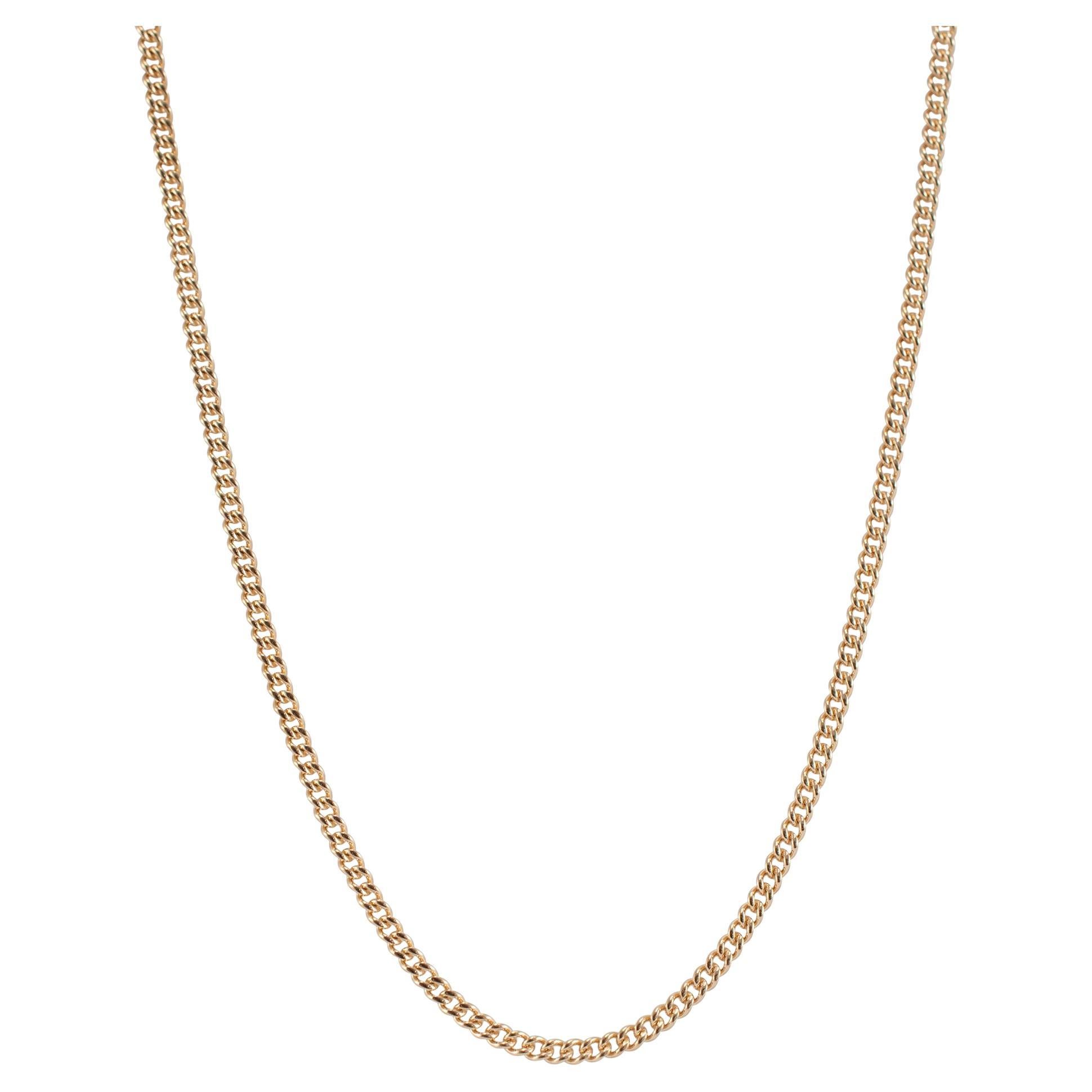 James Avery 14K Yellow Gold Fine Curb Chain Necklace