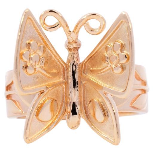 James Avery 14k Yellow Gold Mariposa Butterfly Cocktail Ring