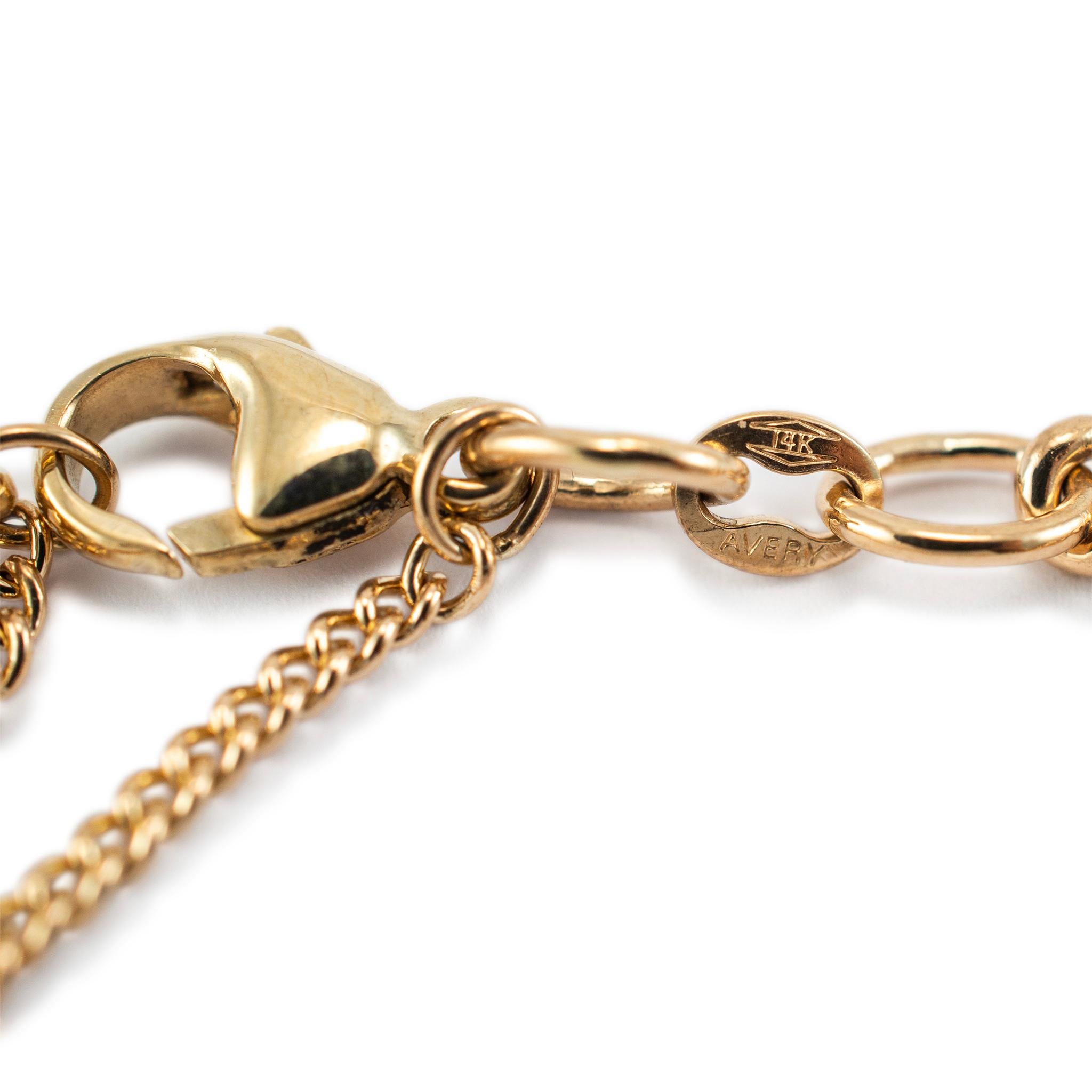 James Avery 14K Gelbgold Medium Twist Charm-Armband 8