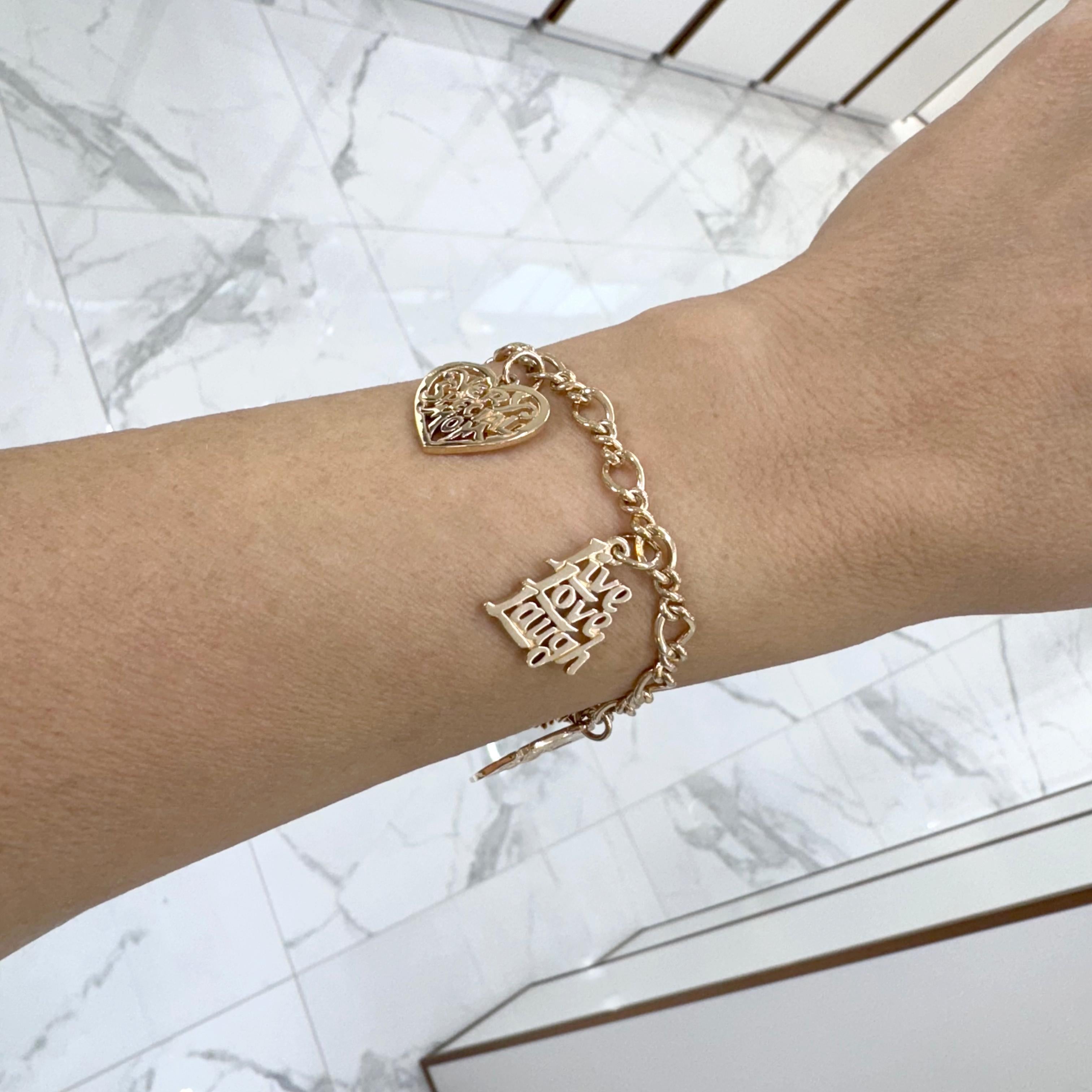 James Avery 14K Gelbgold Medium Twist Charm-Armband 10